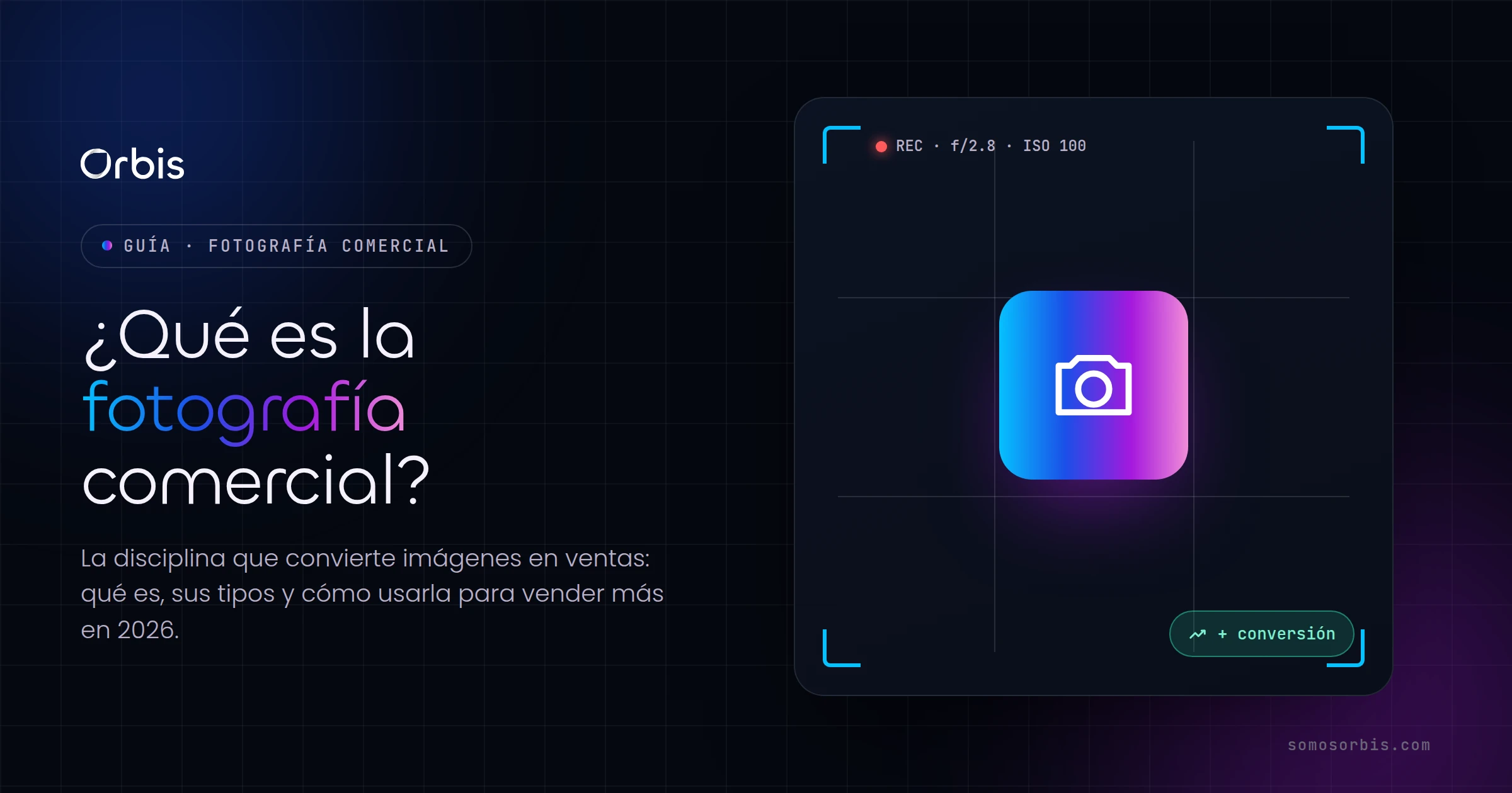 Qué es la fotografía comercial: tipos, precios y guía 2026