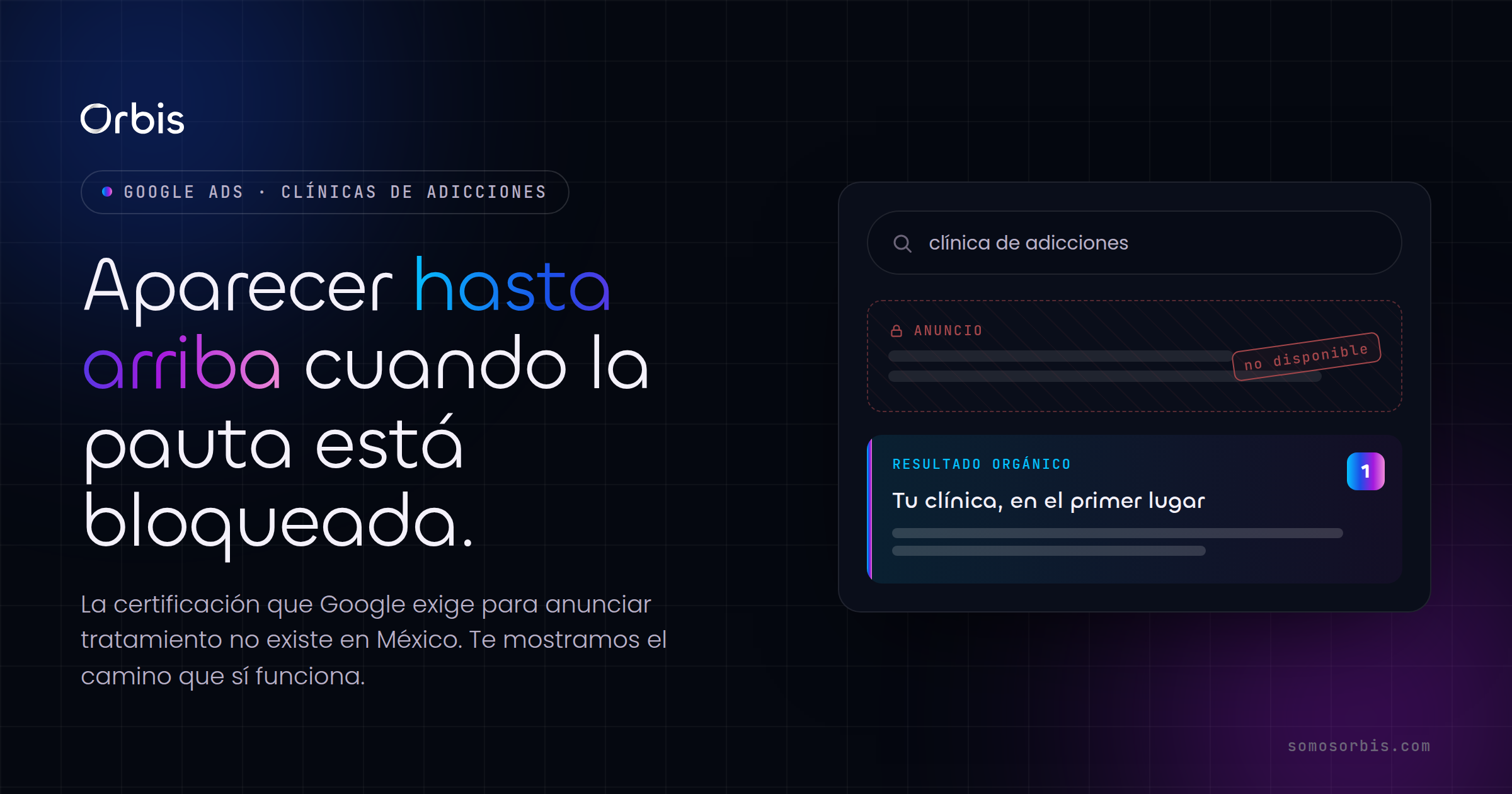 Google Ads para clínicas de adicciones en México: la verdad