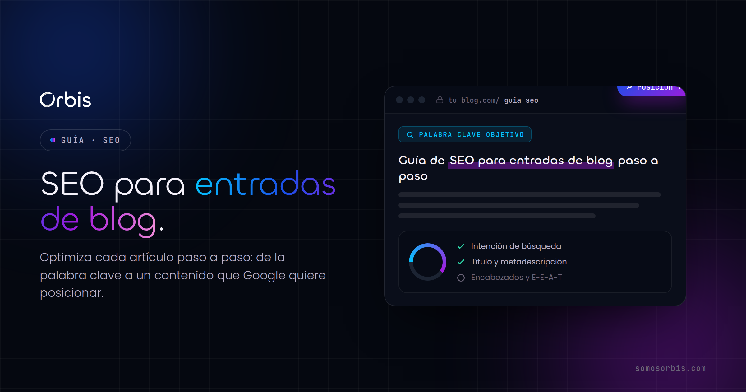SEO para entradas de blog: guía paso a paso 2026