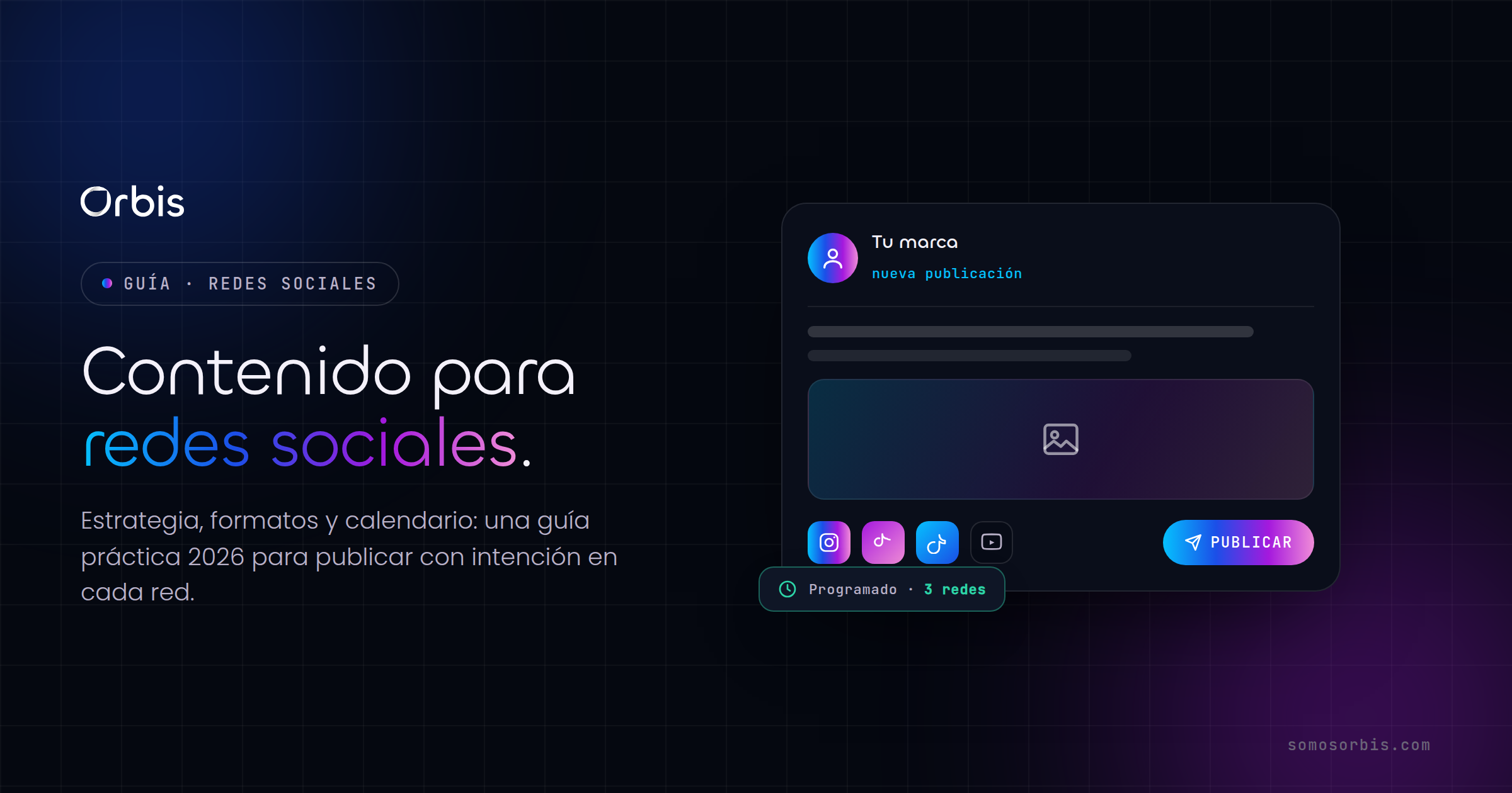 Contenido para redes sociales: guía práctica 2026