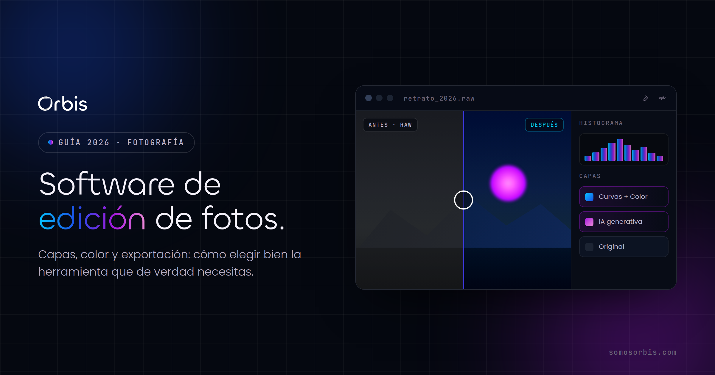 Software de edición de fotos: guía 2026 para elegir bien