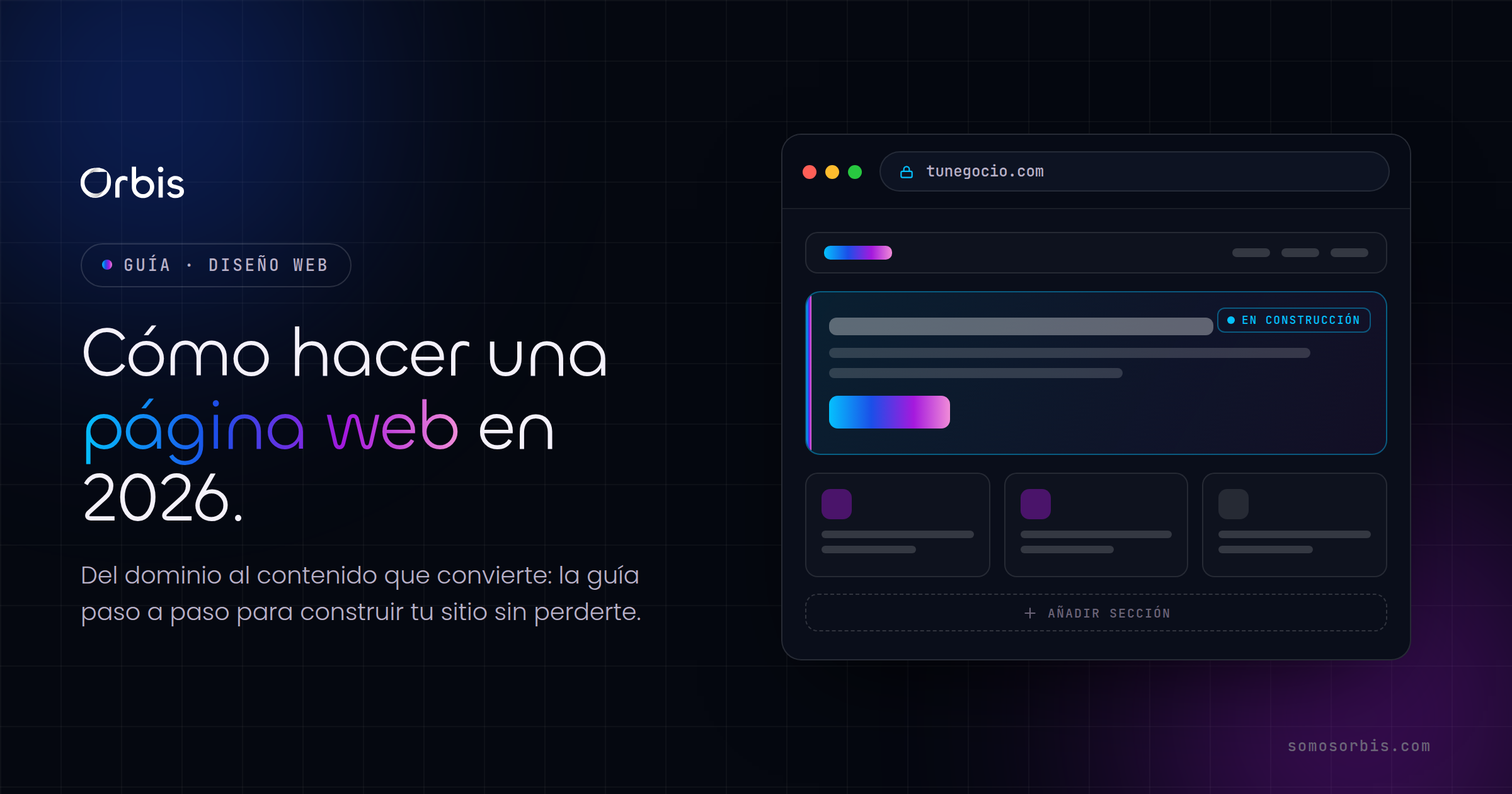 Cómo hacer una página web en 2026: guía paso a paso