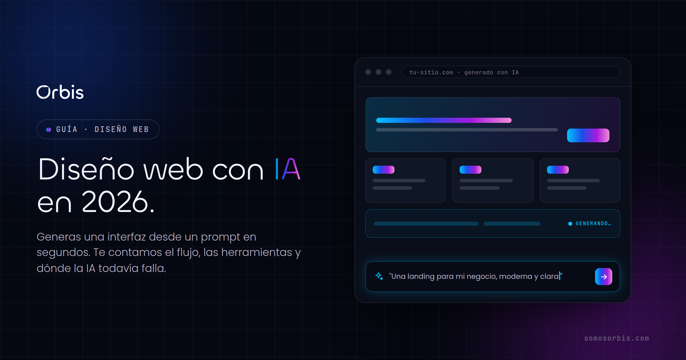 Diseño web con IA en 2026: guía, herramientas y límites