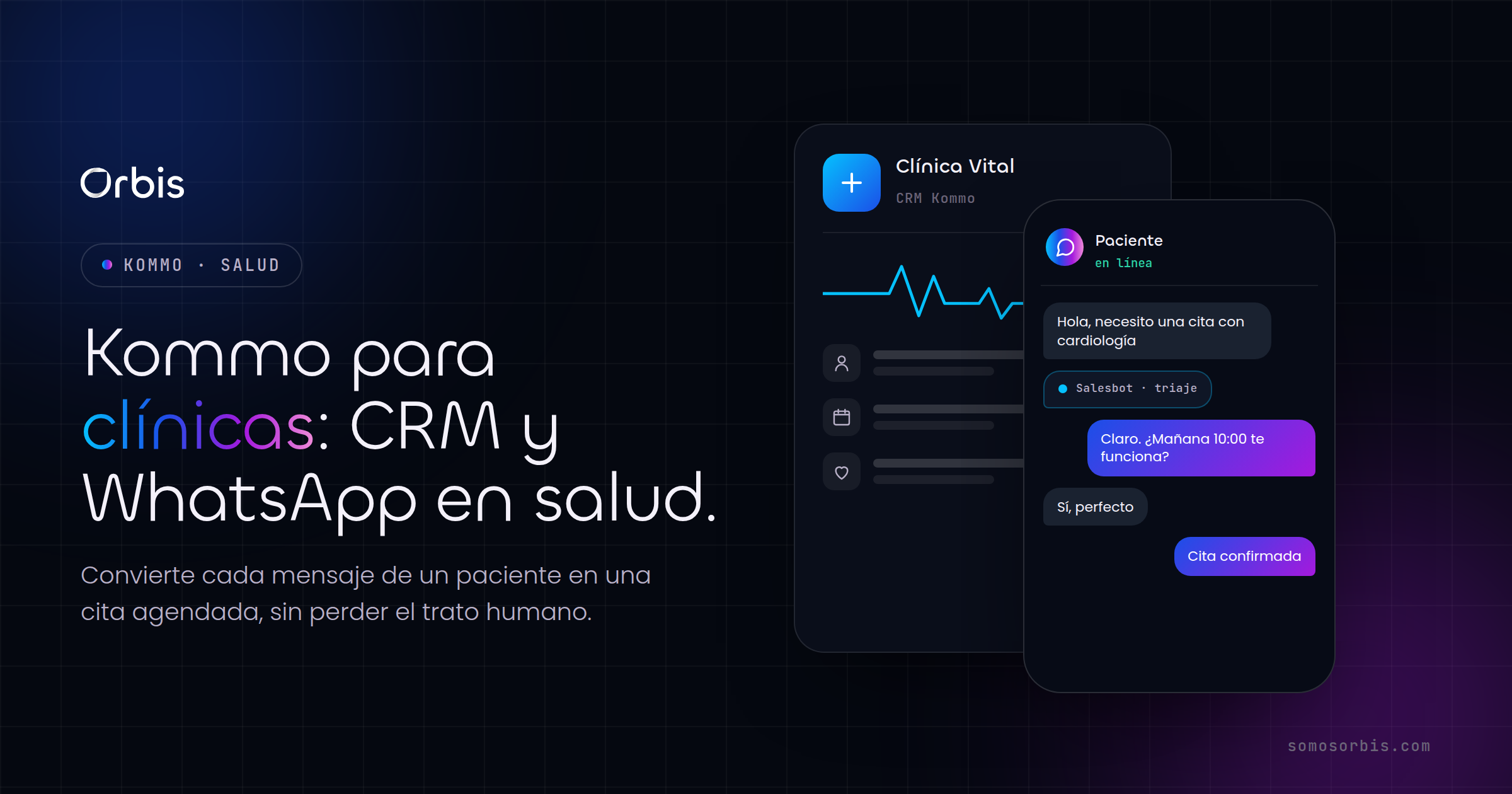 Kommo para el sector salud: CRM y WhatsApp en clínicas