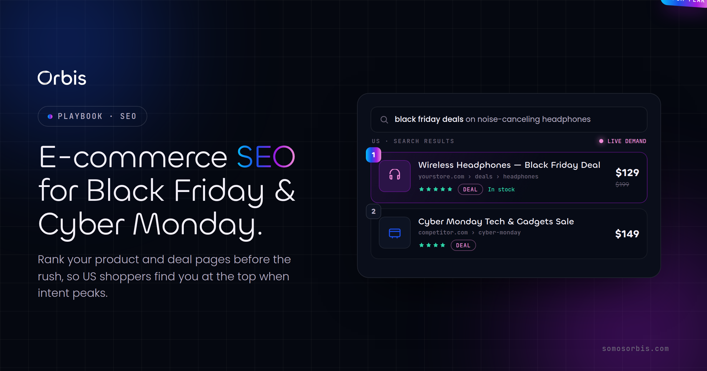 E-commerce SEO for Black Friday and Cyber Monday in the US