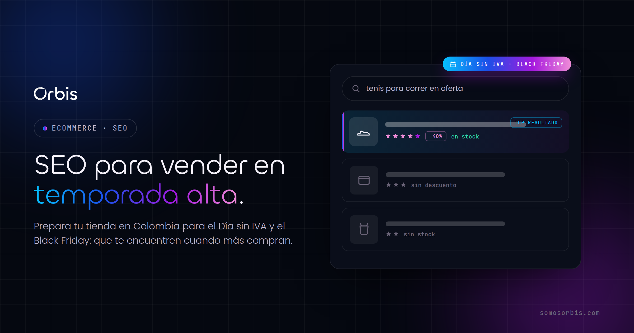 SEO para ecommerce en Colombia: prepara tu tienda para el Día sin IVA y Black Friday