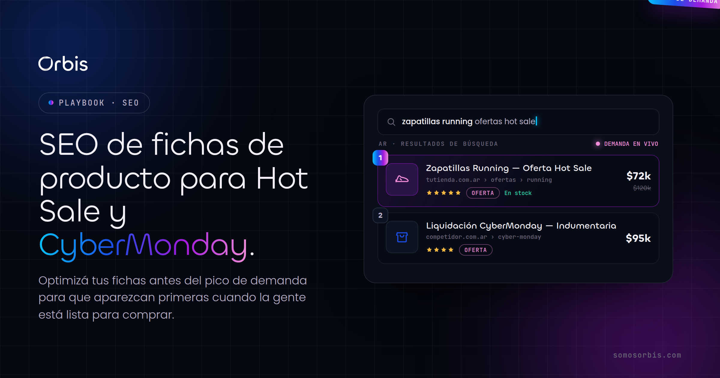 SEO de fichas de producto para Hot Sale y CyberMonday