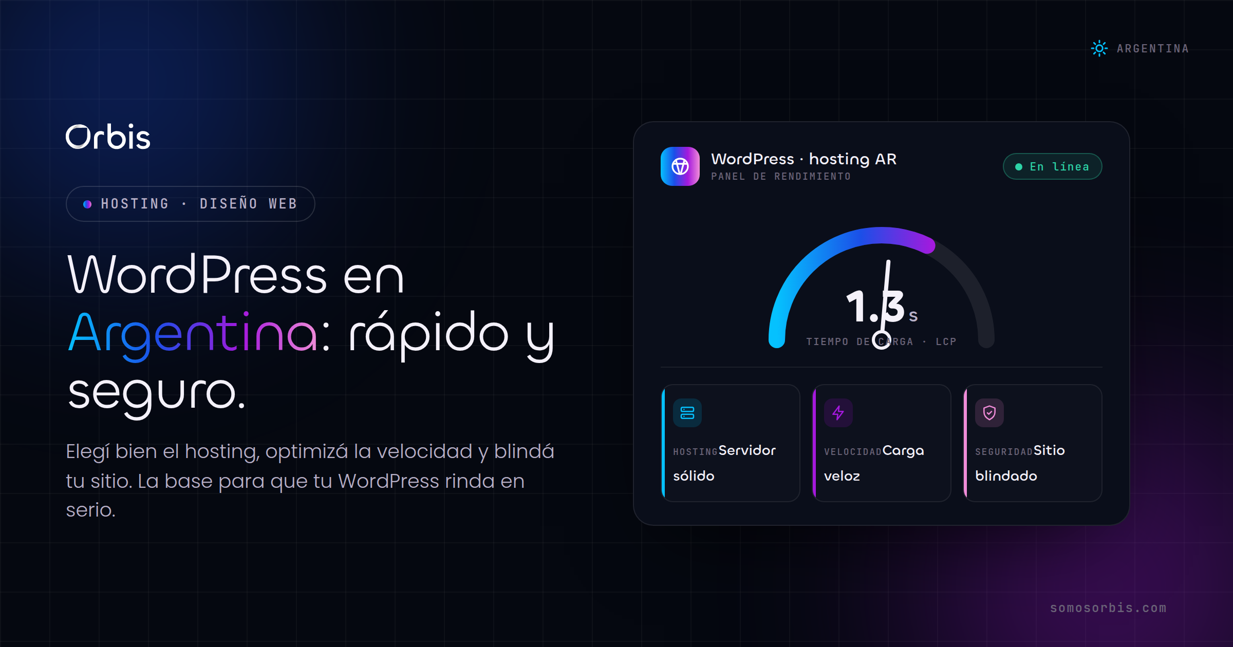 WordPress en Argentina: hosting, velocidad y seguridad