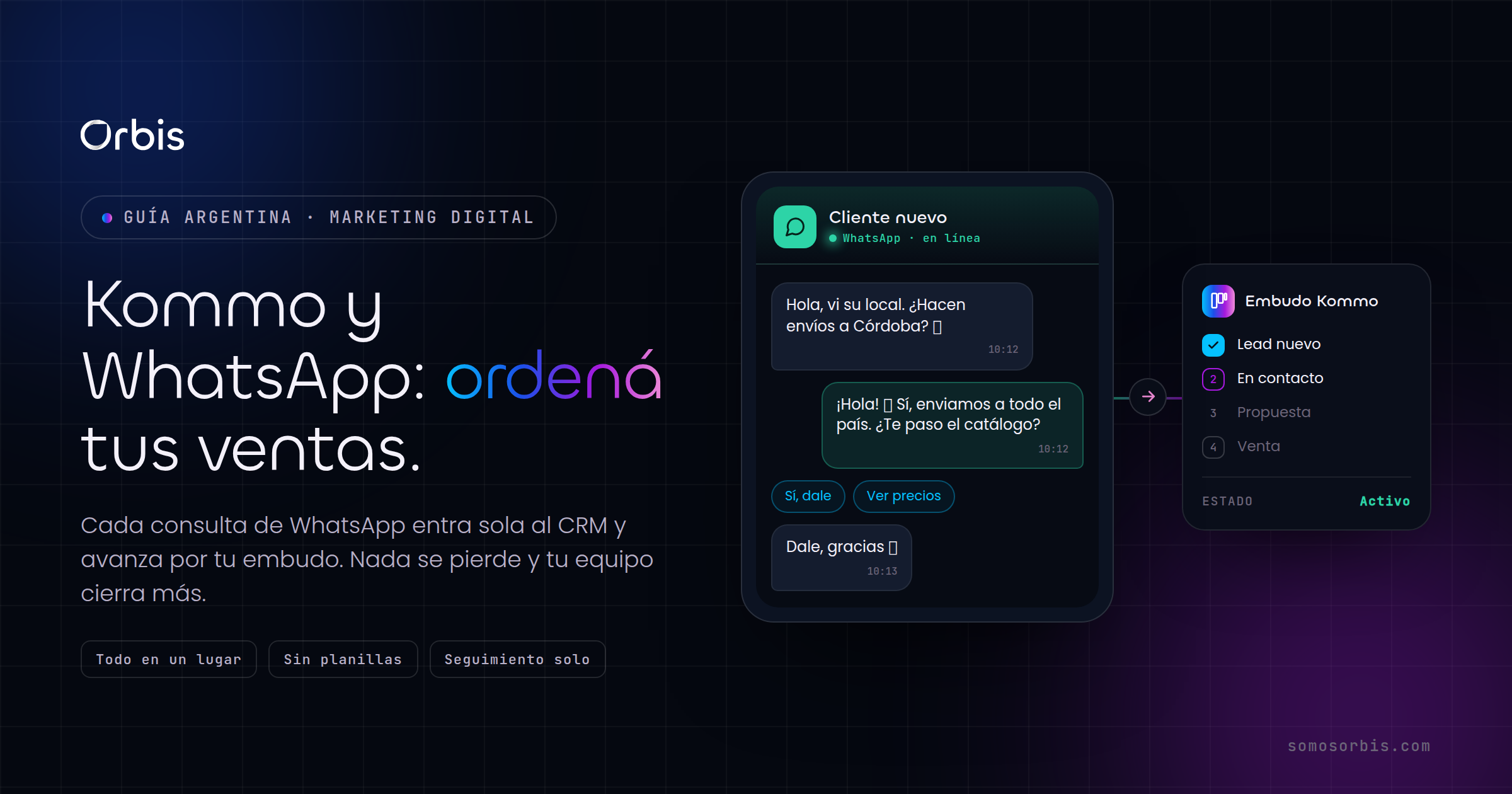 Kommo CRM y WhatsApp: ordena tus ventas en Argentina