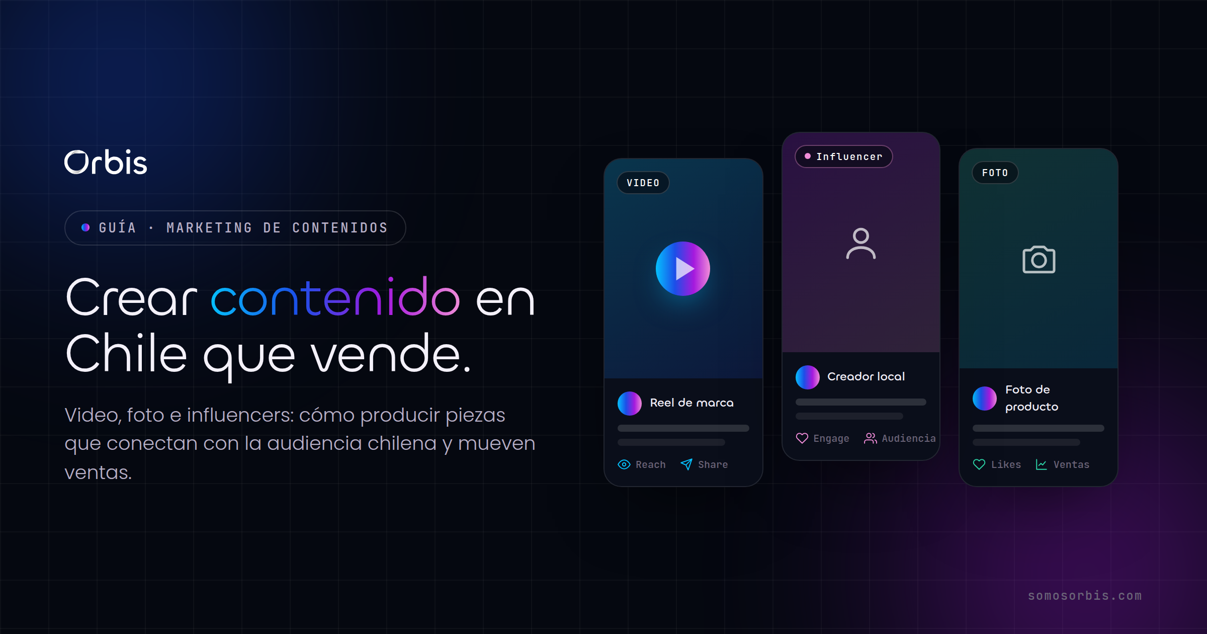 Guía de creación de contenido en Chile: video, foto e influencers que venden
