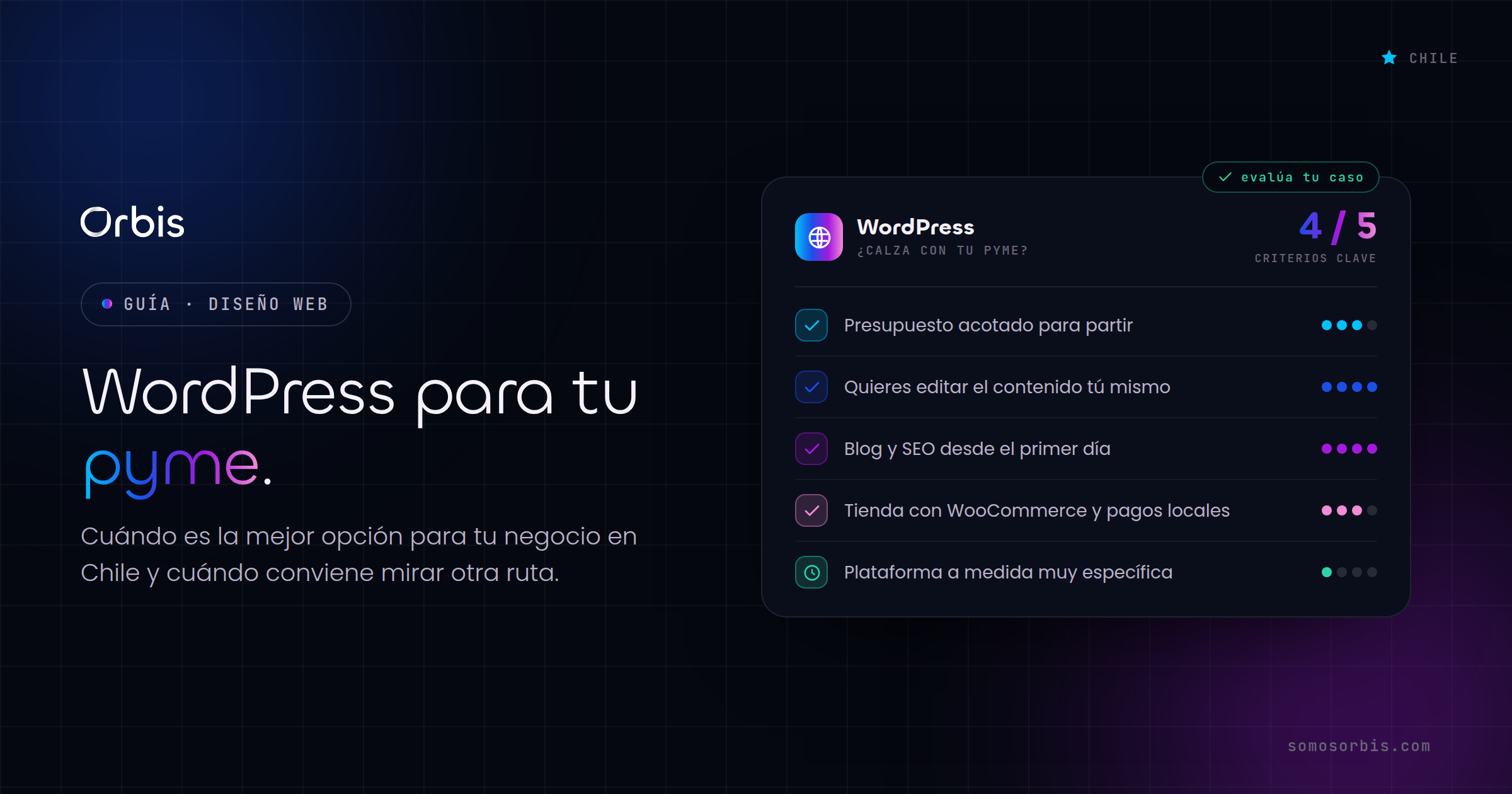 WordPress para pymes chilenas: cuando es la mejor opcion