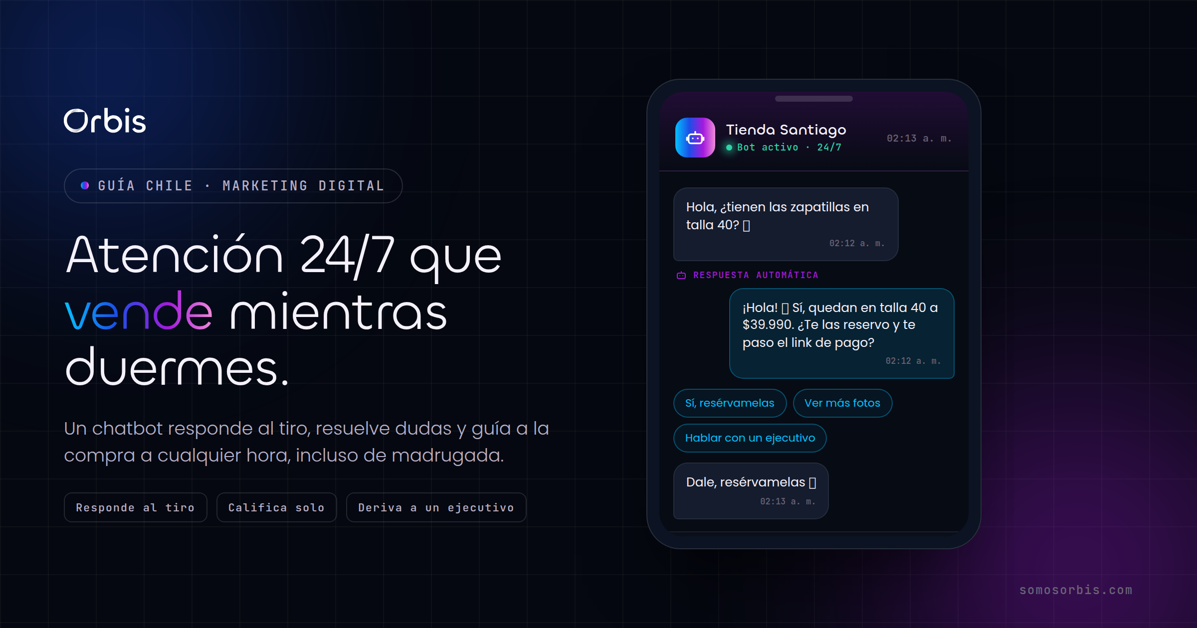 Chatbots en Chile: atención 24/7 que vende mientras duermes