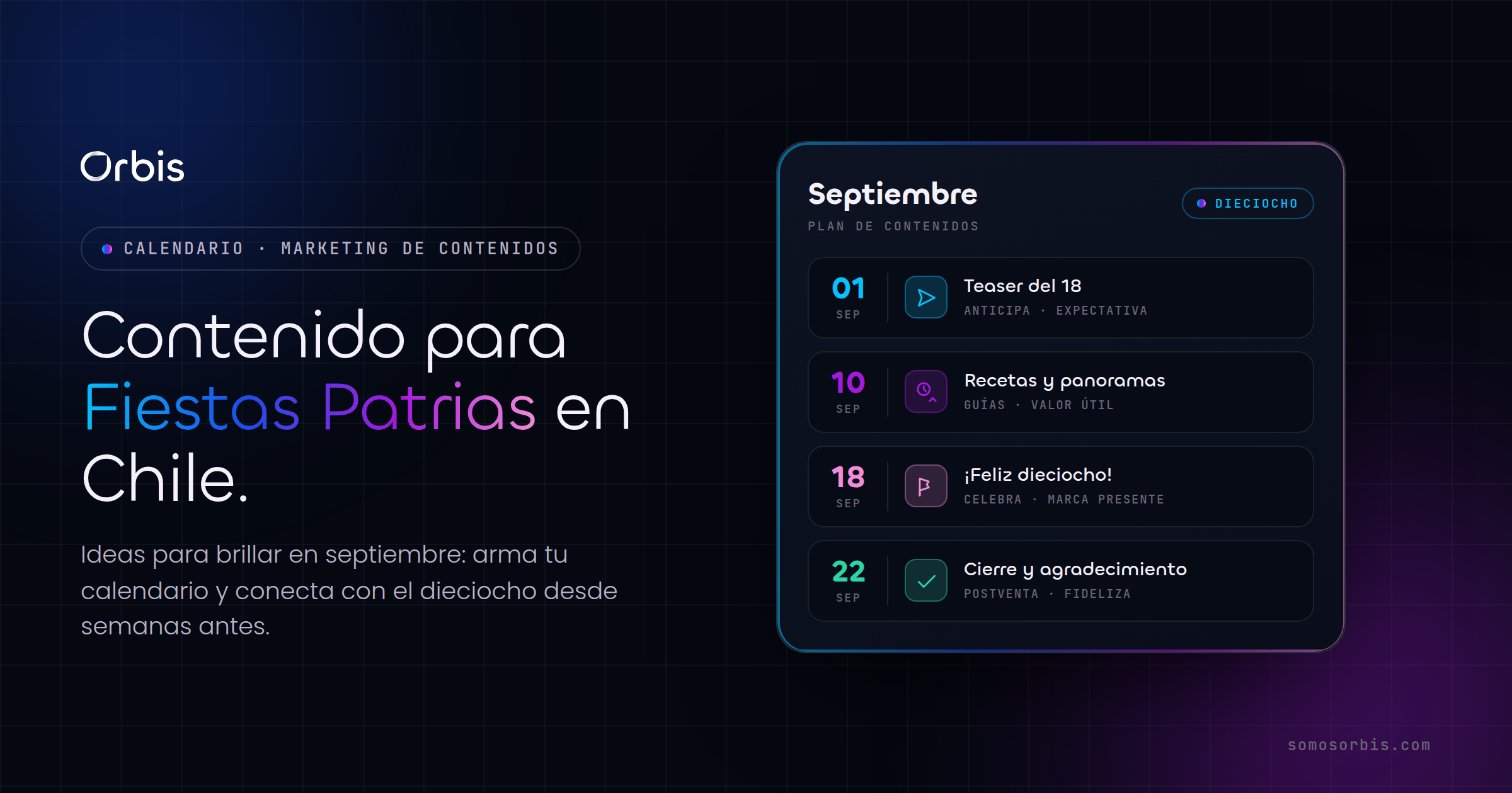 Contenido para Fiestas Patrias en Chile: ideas para brillar en septiembre