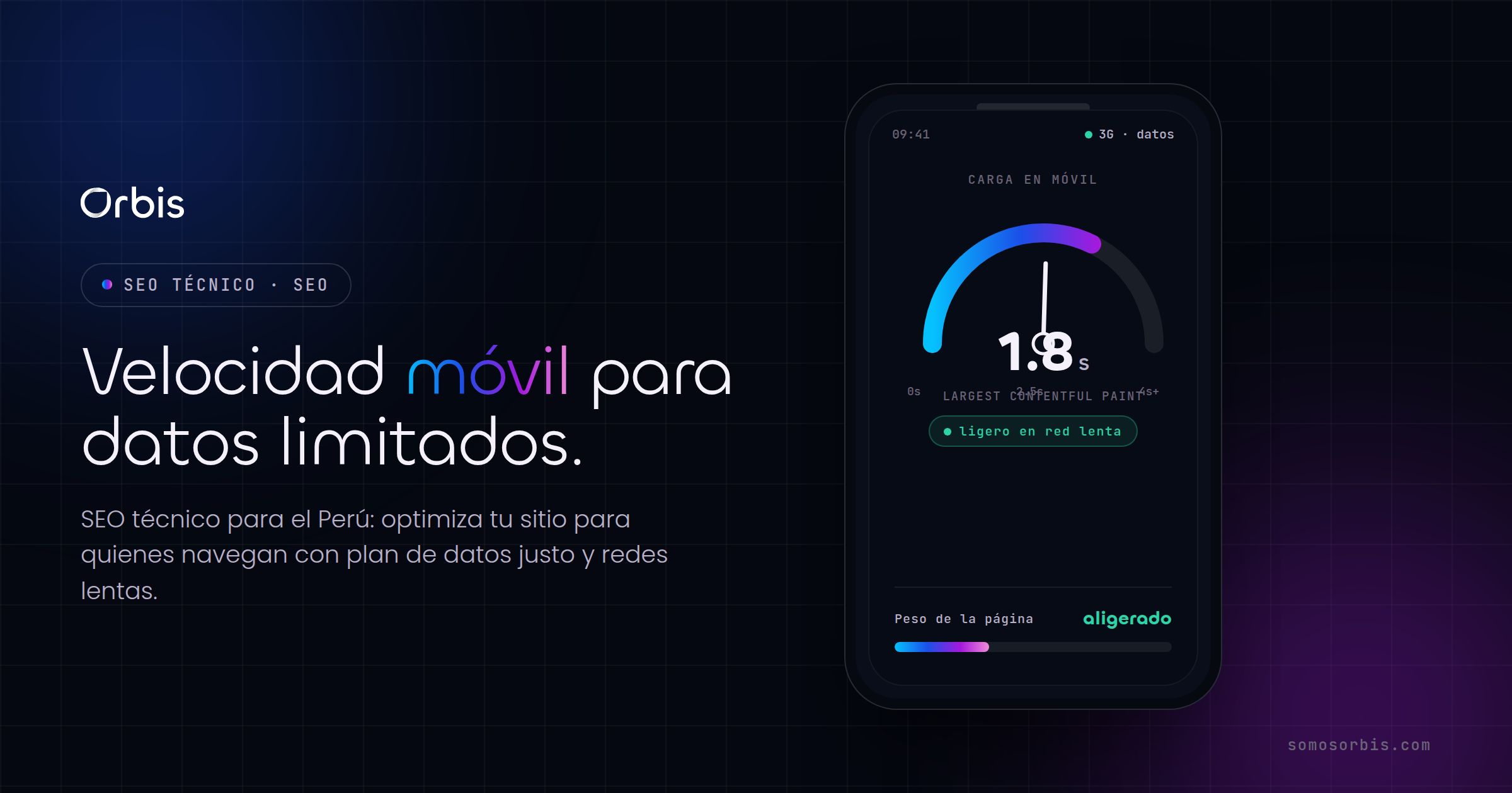 SEO técnico en Perú: velocidad móvil para usuarios con datos limitados