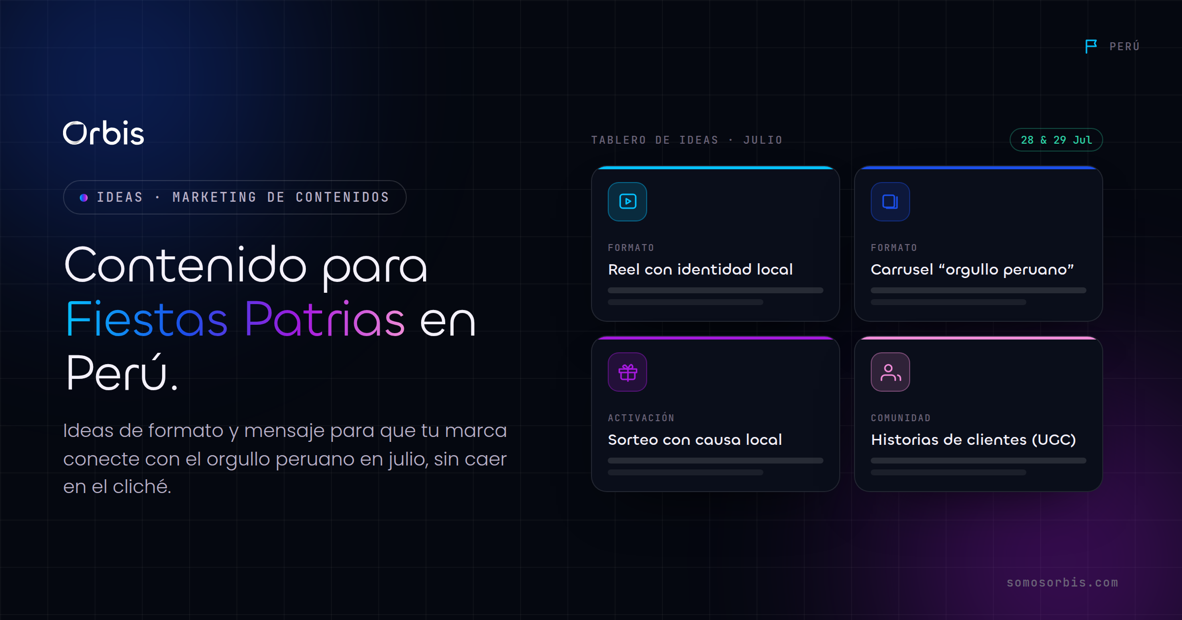 Contenido para Fiestas Patrias: ideas para marcas peruanas