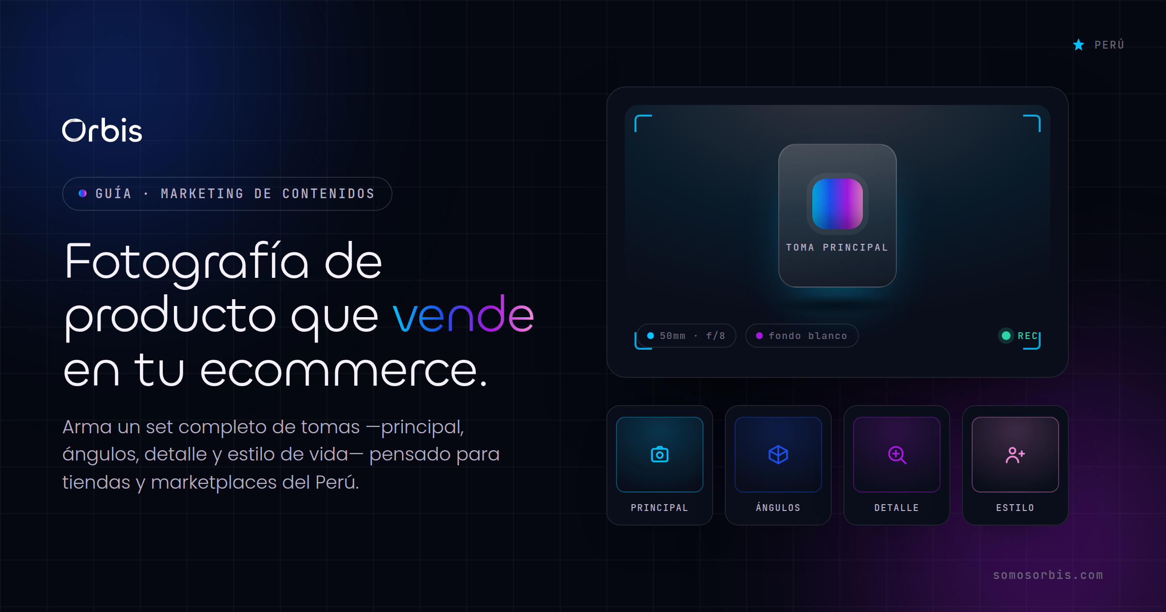 Fotografía comercial de producto para ecommerce peruano