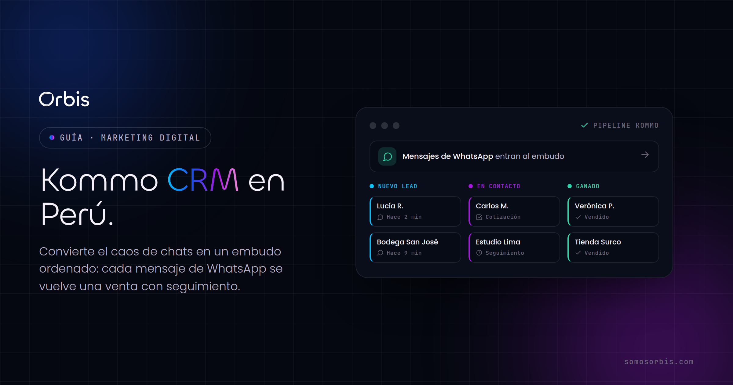 Kommo CRM en Perú: organiza tus ventas por WhatsApp