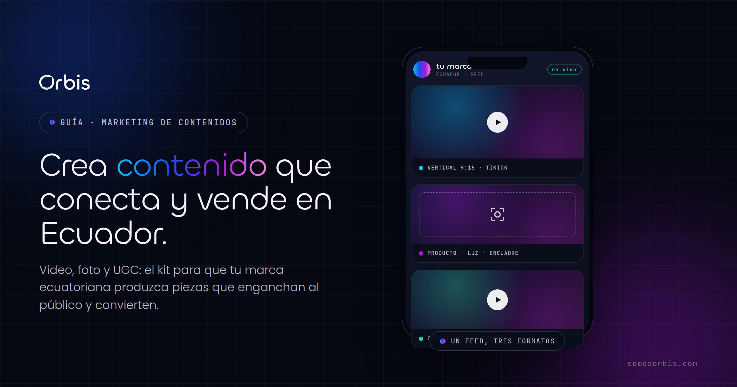 Guía de creación de contenido en Ecuador: video, foto y UGC que conecta y vende