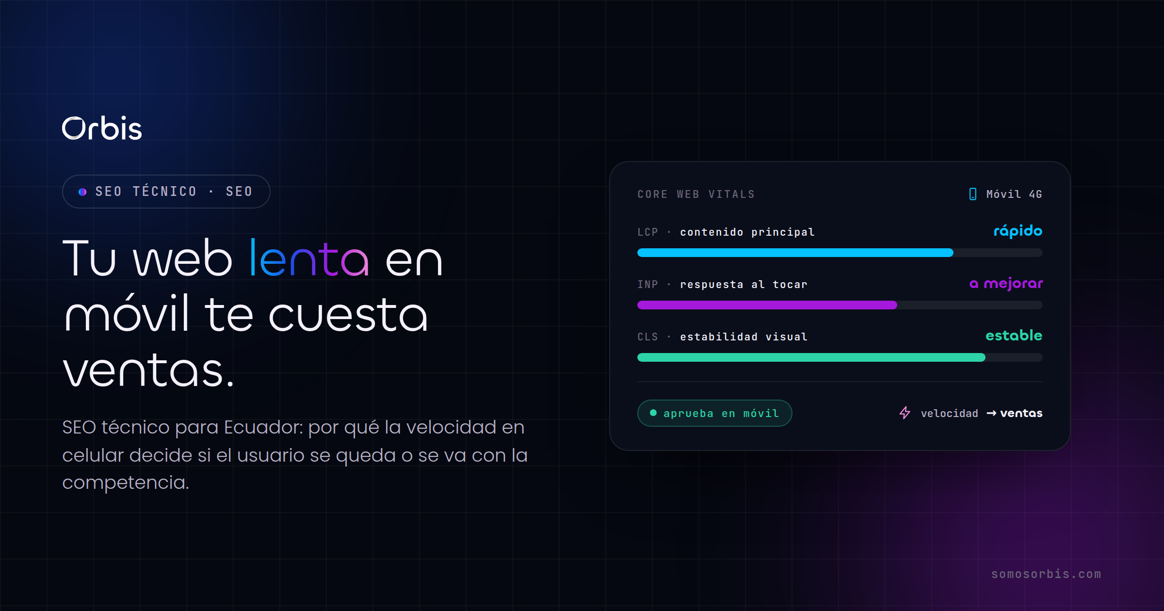 SEO técnico y velocidad mobile en Ecuador: por qué tu web lenta te cuesta ventas