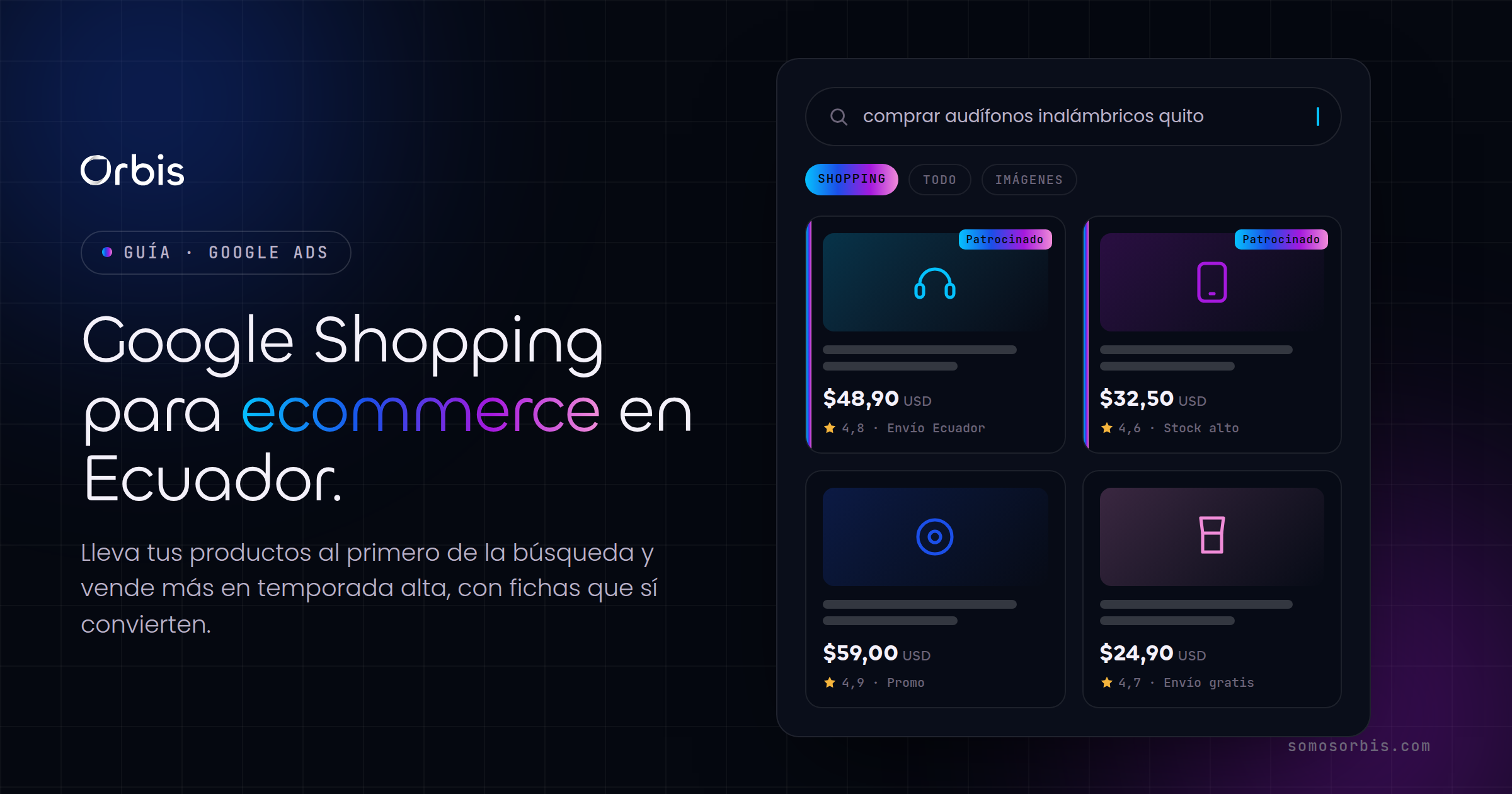 Google Shopping para ecommerce en Ecuador: vende productos en temporada alta