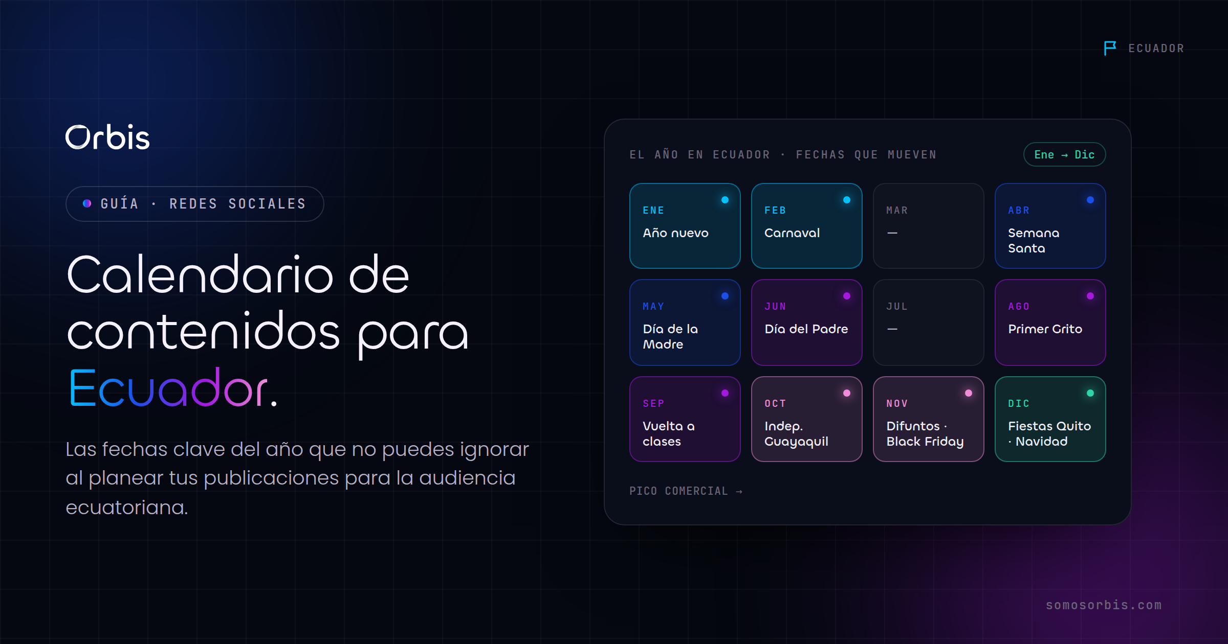 Calendario de contenidos para Ecuador: fechas clave que no puedes ignorar