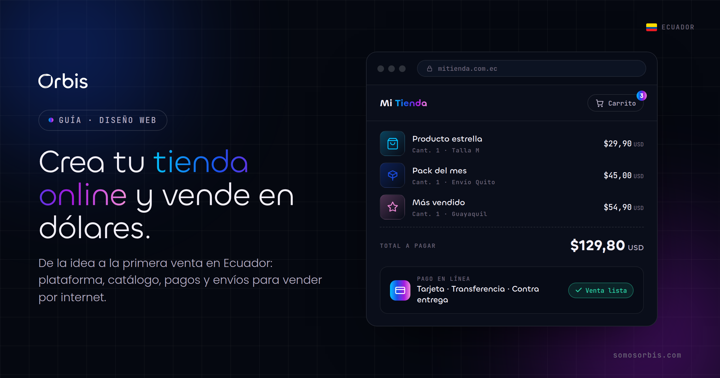 Cómo crear una tienda online en Ecuador: guía para vender por internet en dólares