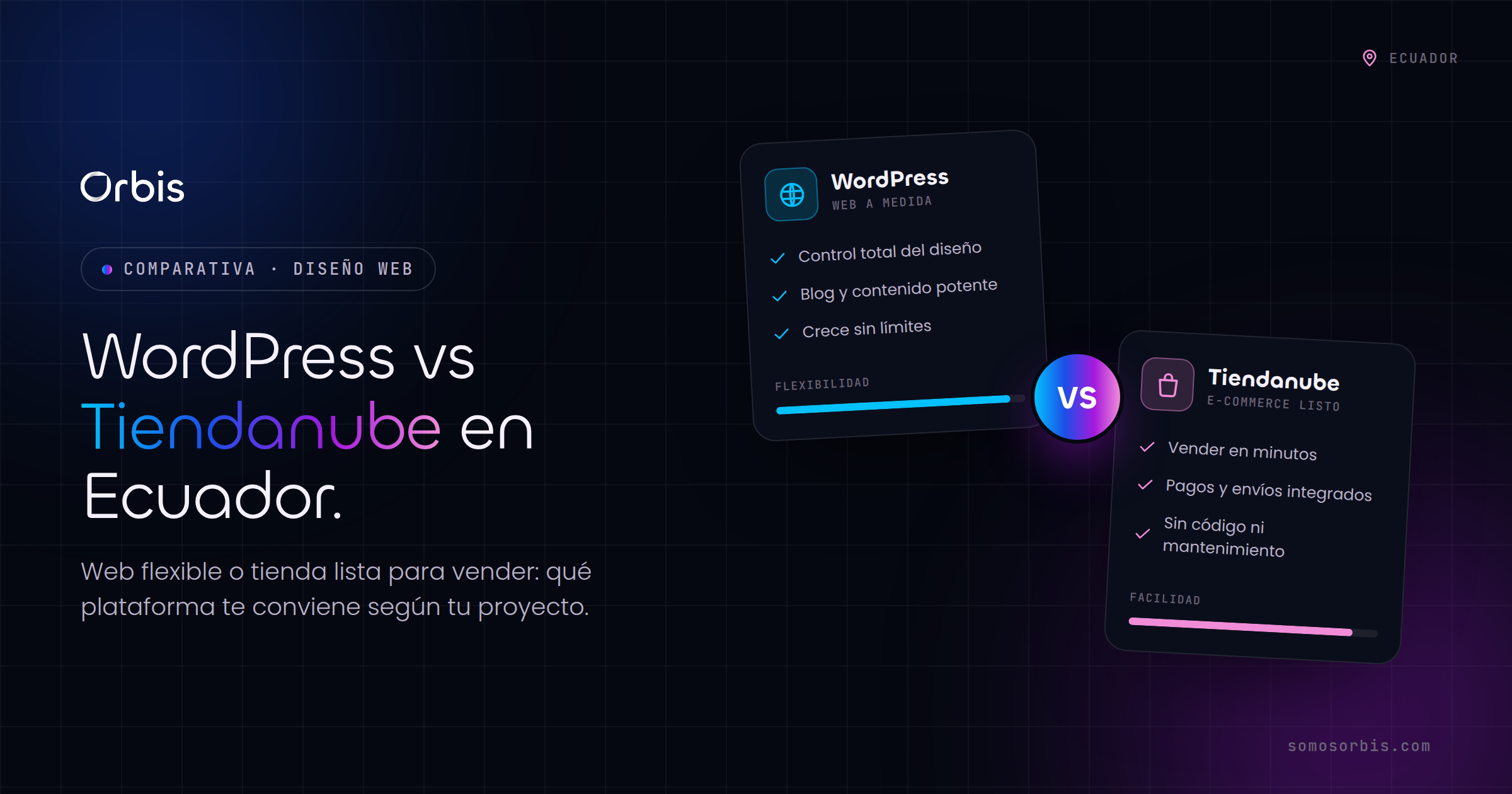WordPress vs Tiendanube en Ecuador: qué plataforma elegir para tu web o tienda