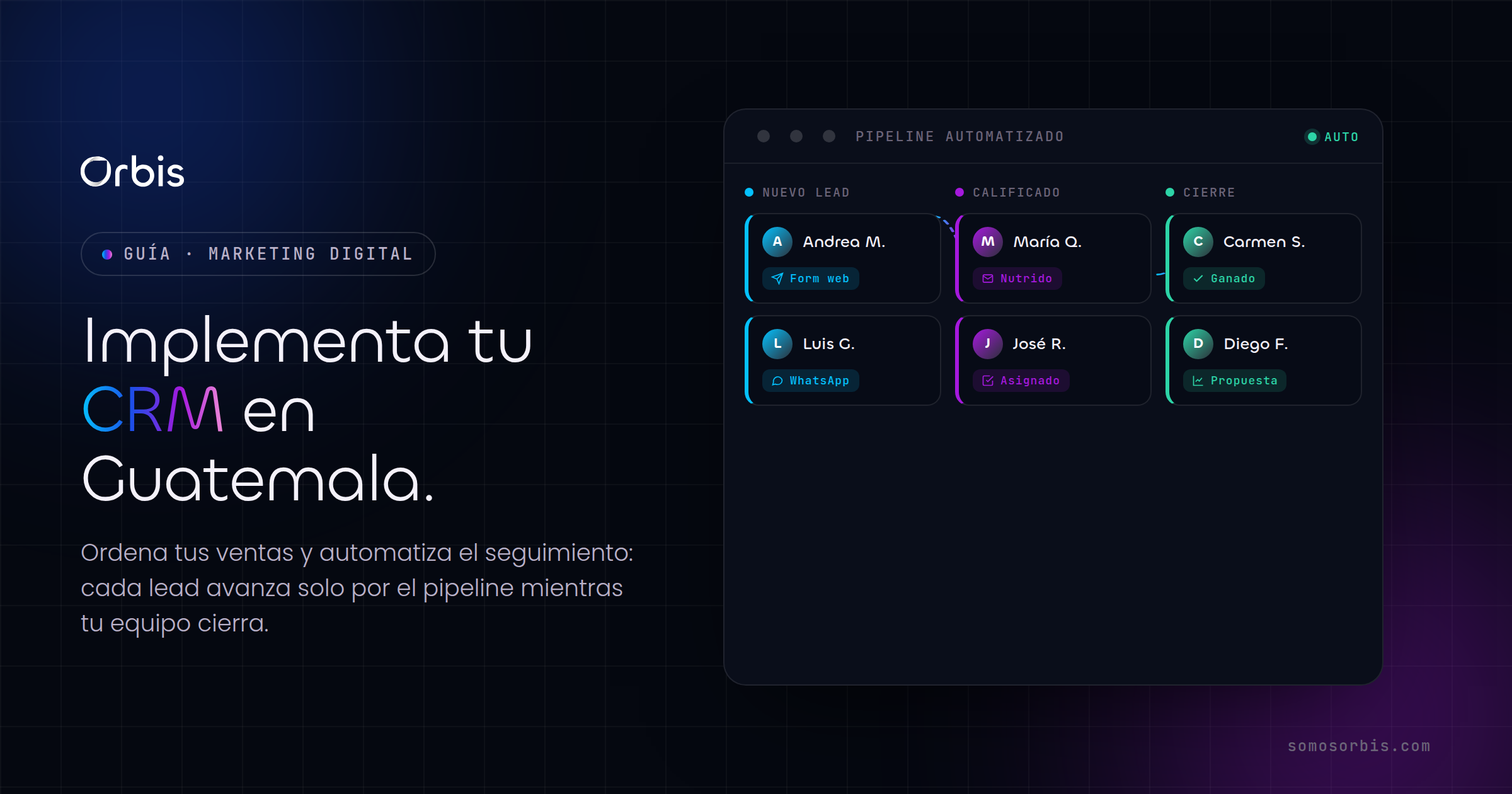 Implementaciones de CRM y automatización para empresas en Guatemala
