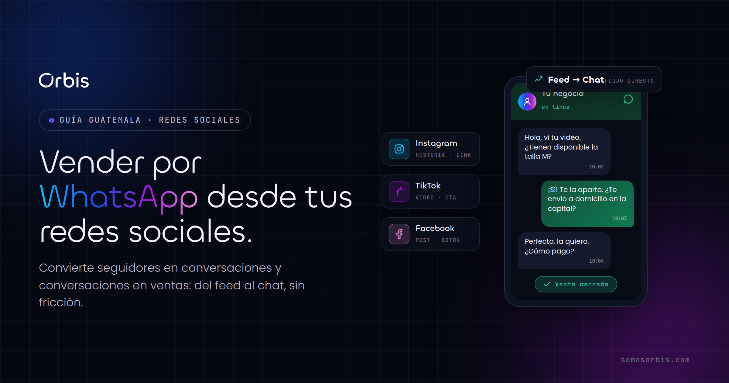 Vender por WhatsApp desde tus redes sociales en Guatemala