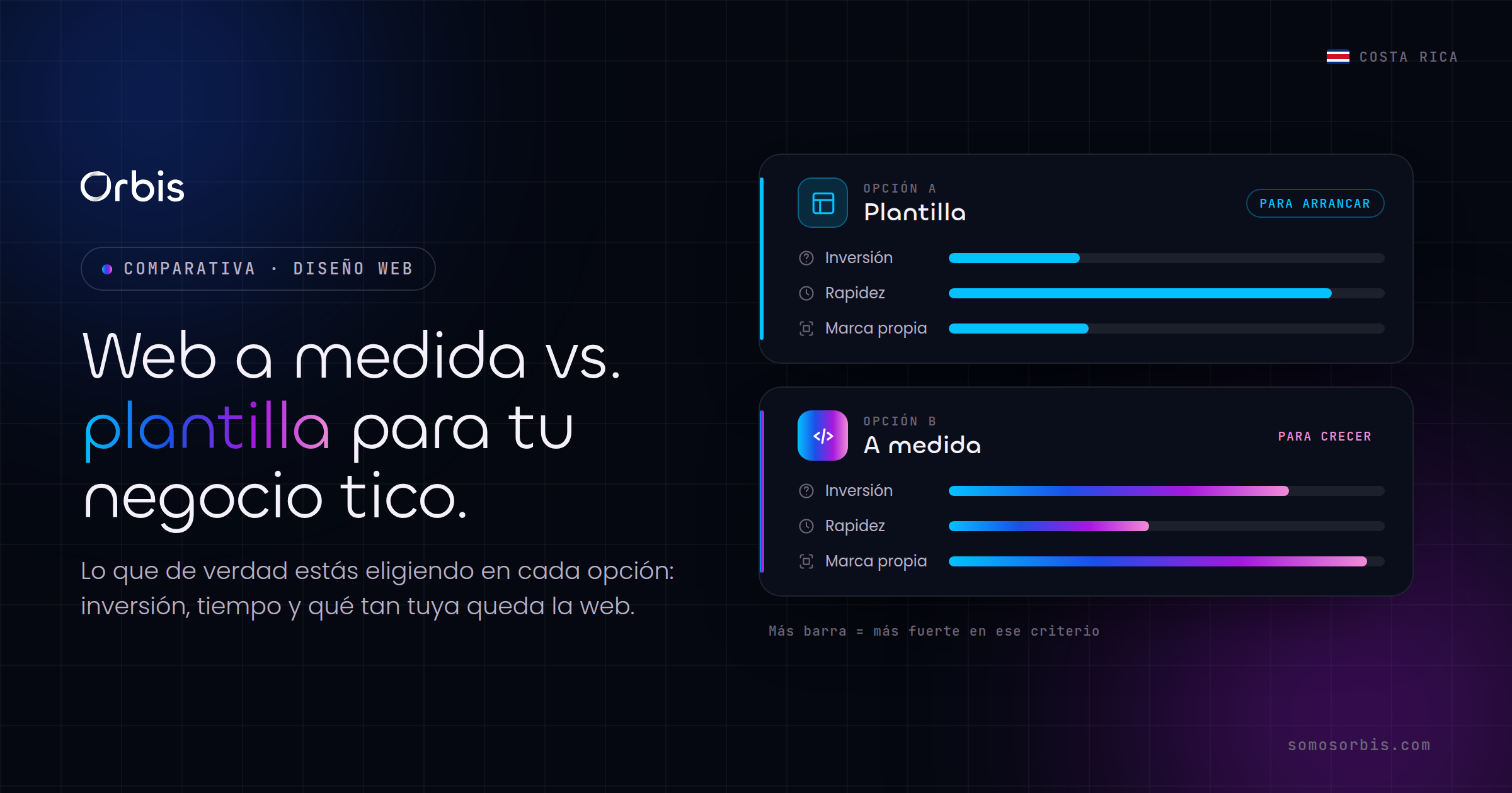 Web a medida vs. plantilla: qué le conviene a tu negocio tico
