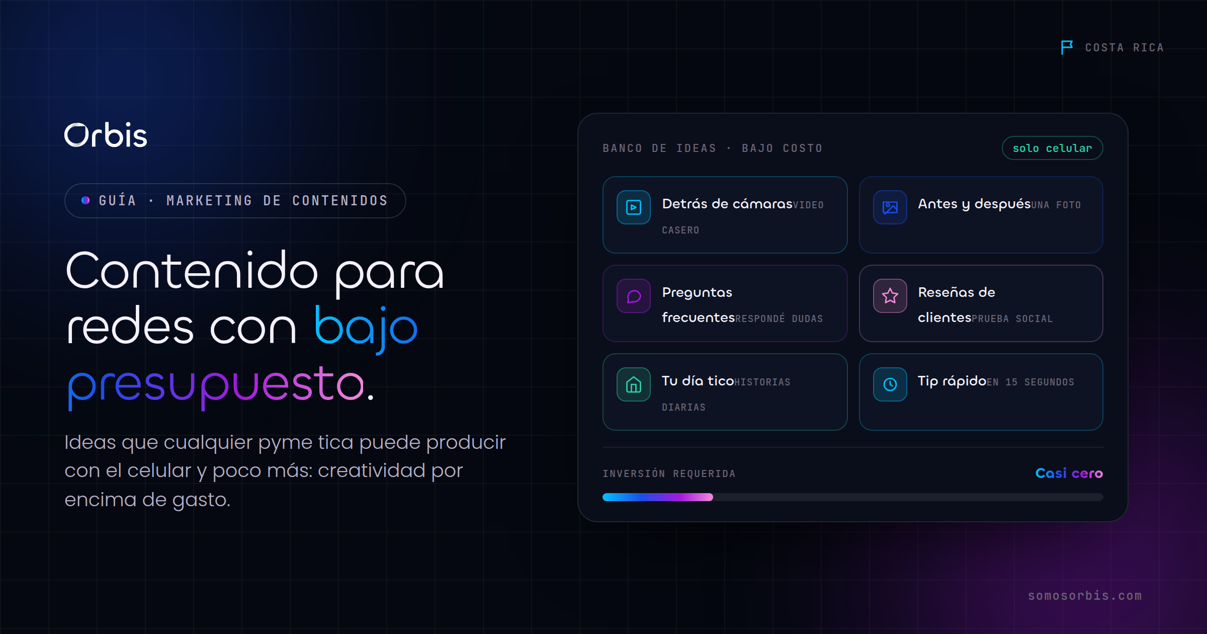 Contenido para redes con bajo presupuesto: ideas para pymes ticas