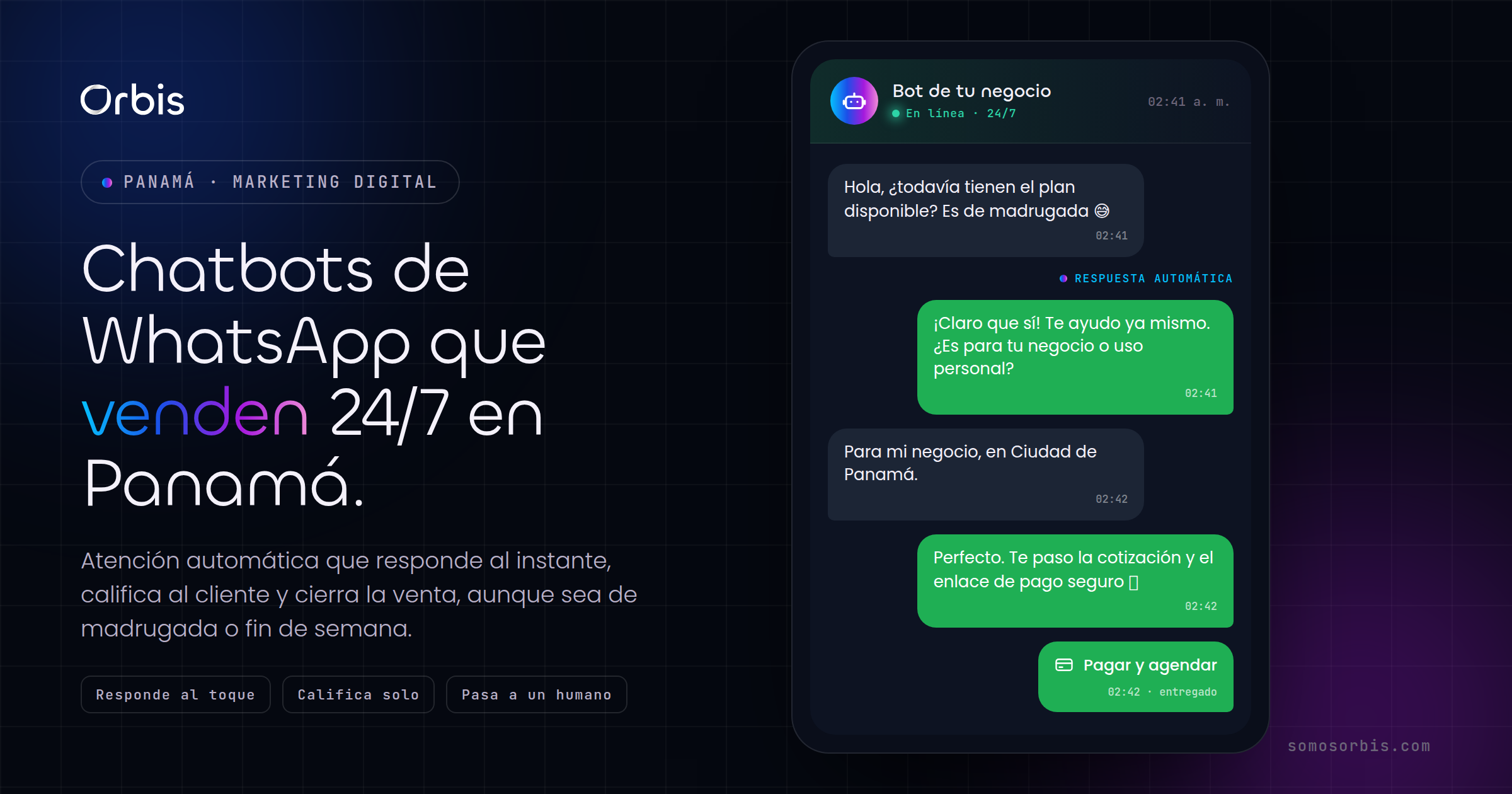 Chatbots de WhatsApp en Panama: atiende y vende 24/7 automaticamente