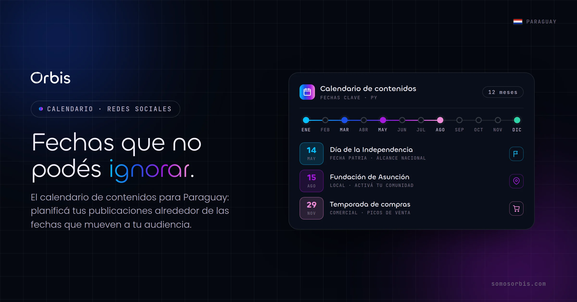Calendario de contenidos para Paraguay: fechas clave que no podés ignorar