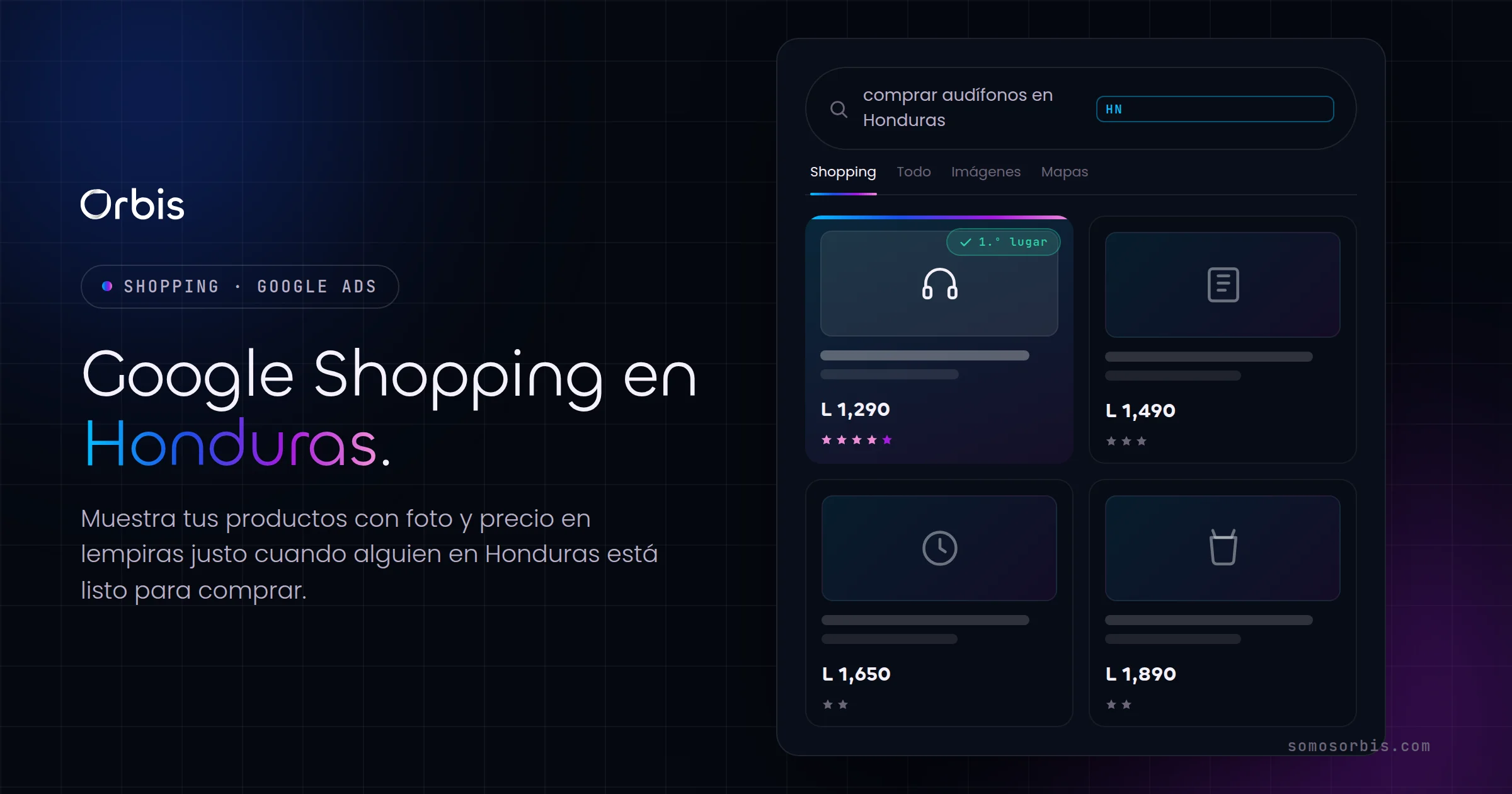 Google Shopping para ecommerce en Honduras: vende productos con fotos y precios en lempiras