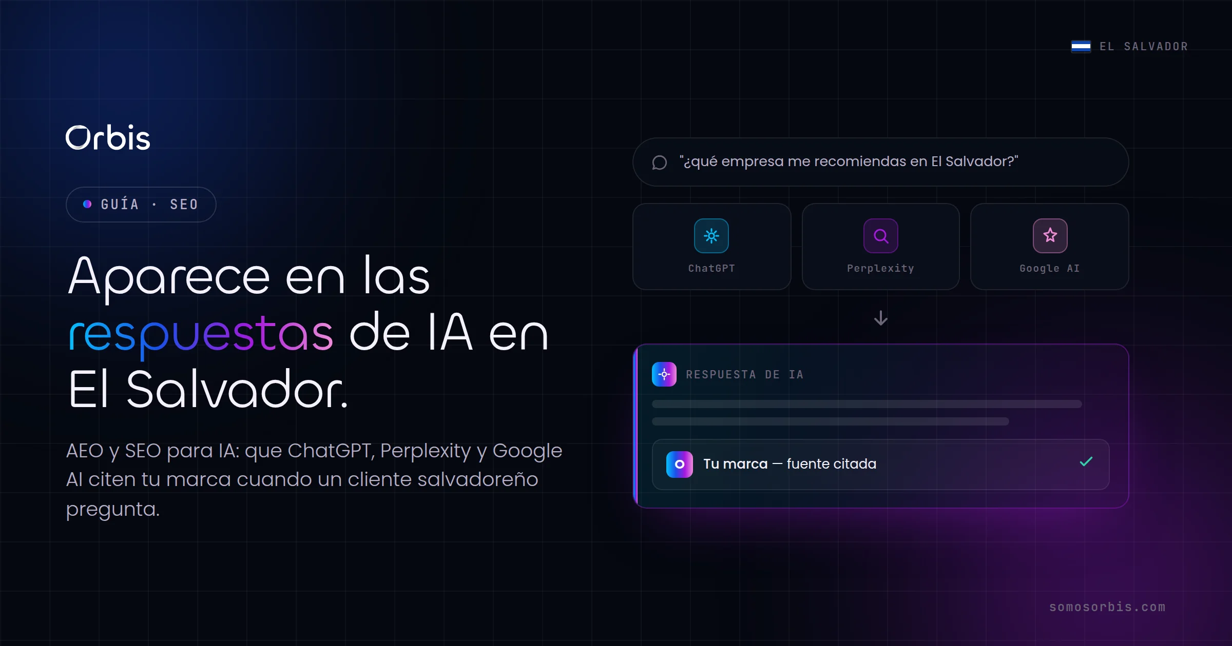 AEO y SEO para IA en El Salvador: aparece en ChatGPT y Google AI