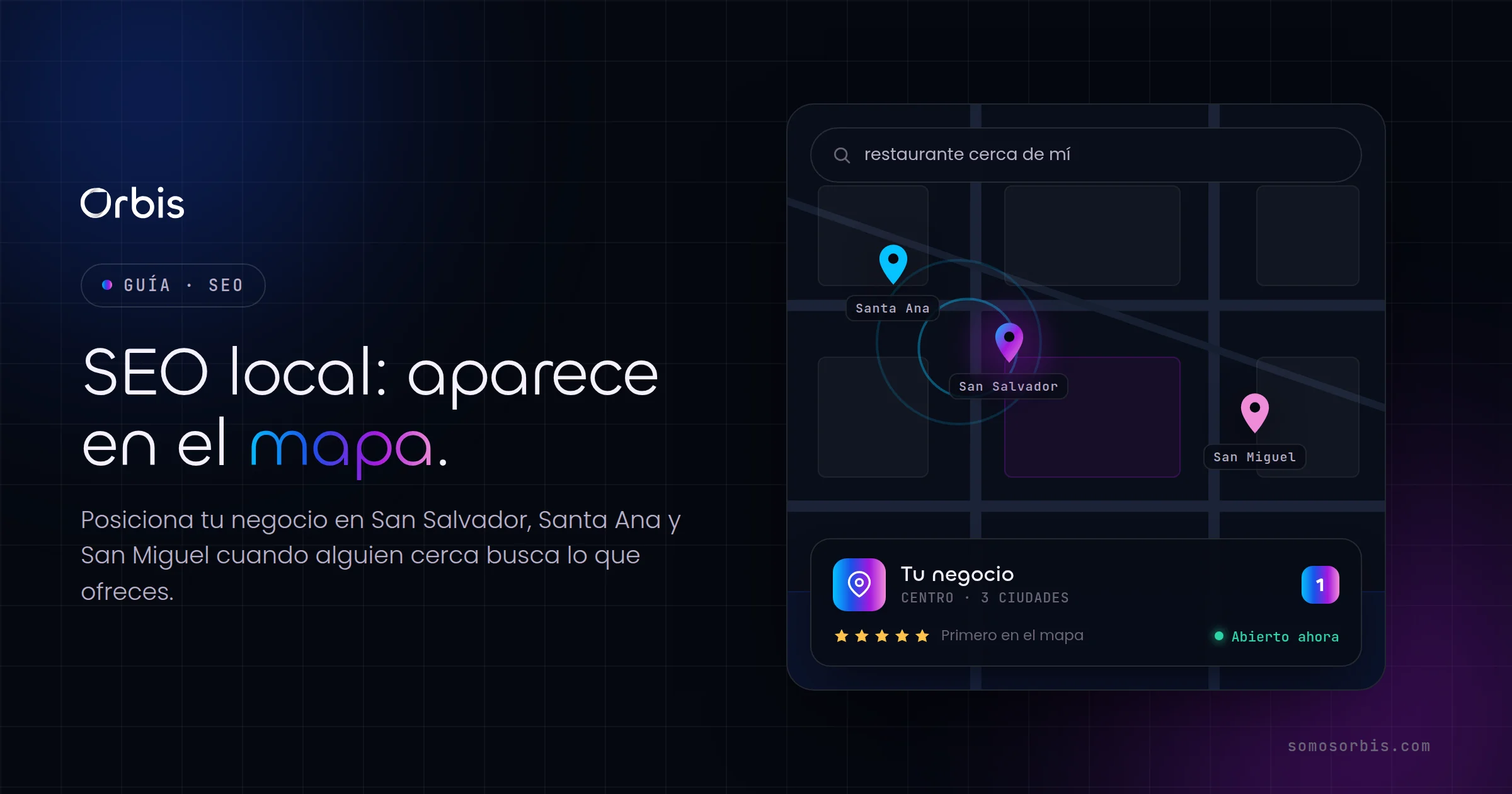 SEO local en San Salvador, Santa Ana y San Miguel: aparece en el mapa