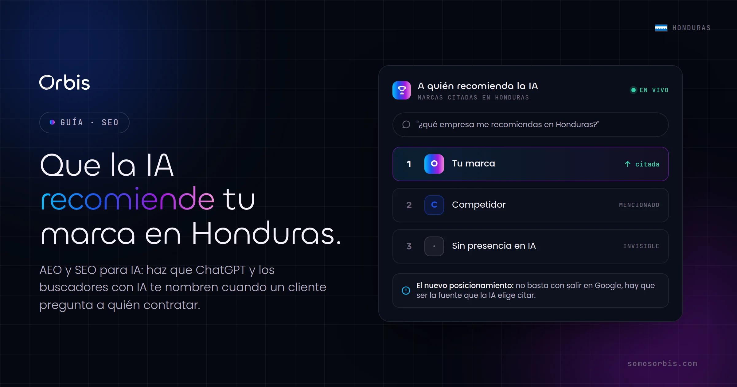 AEO y SEO para IA en Honduras: como hacer que ChatGPT y los buscadores con IA recomienden tu marca