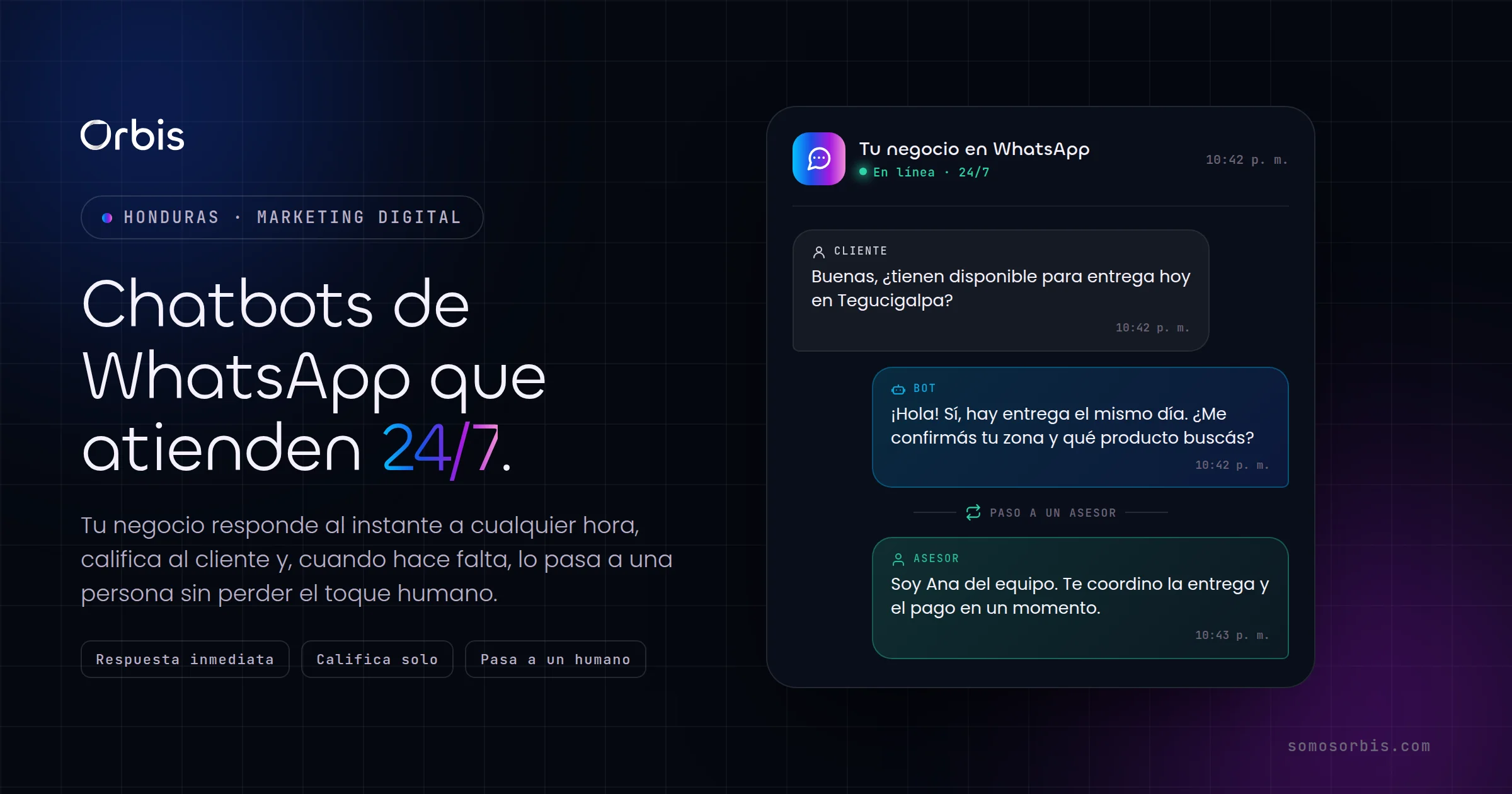 Chatbots de WhatsApp en Honduras: atiende y vende 24/7 sin perder el toque humano