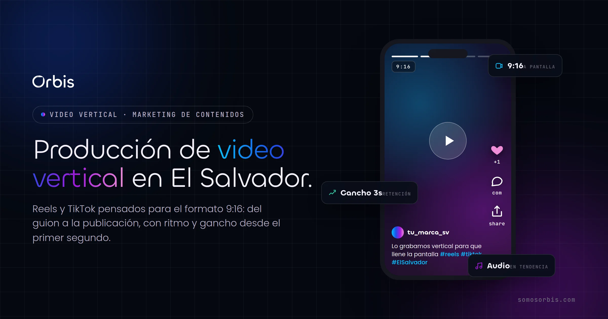 Producción de video vertical en El Salvador para Reels y TikTok