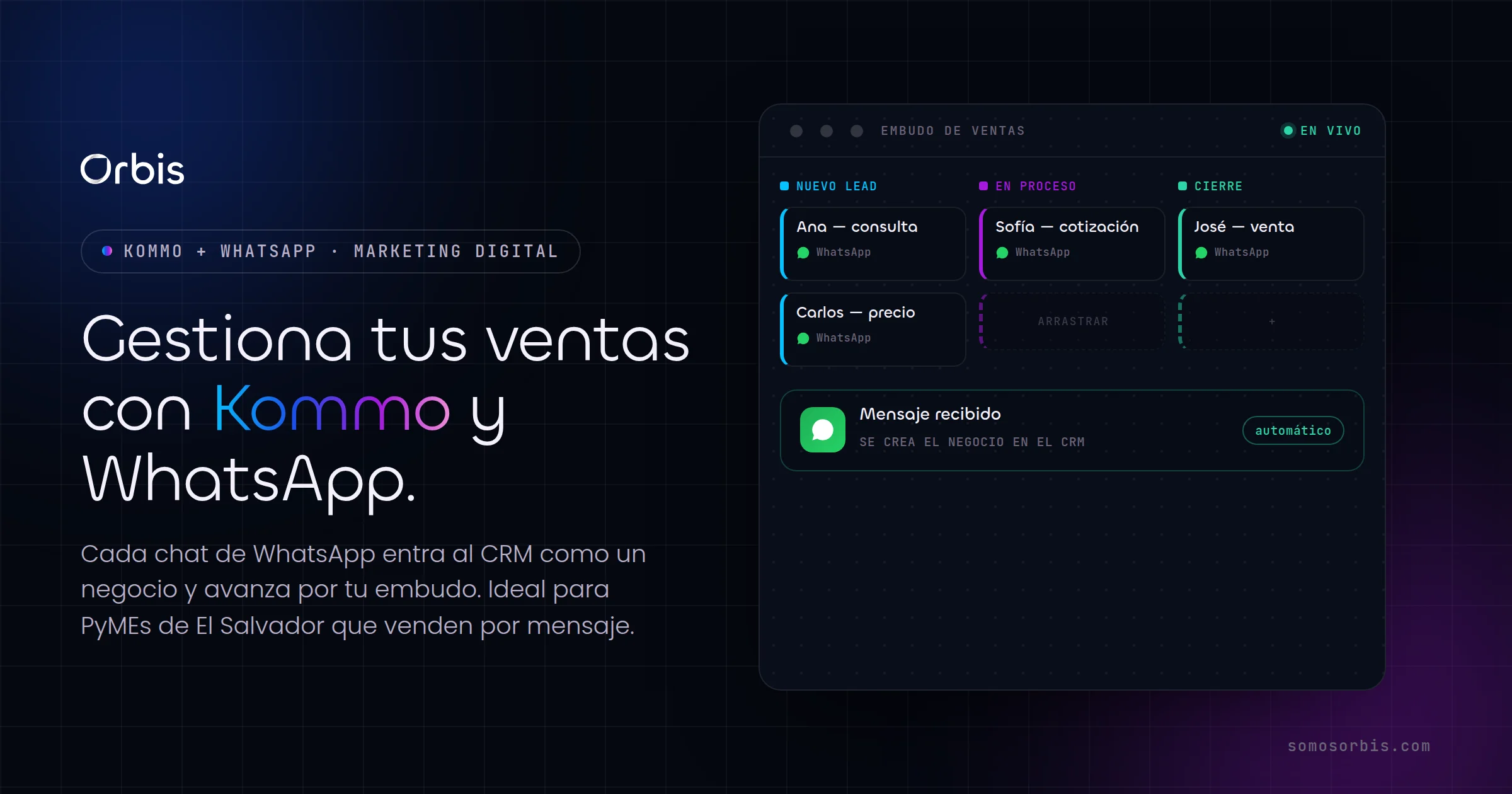 Kommo CRM y WhatsApp en El Salvador: gestiona tus ventas