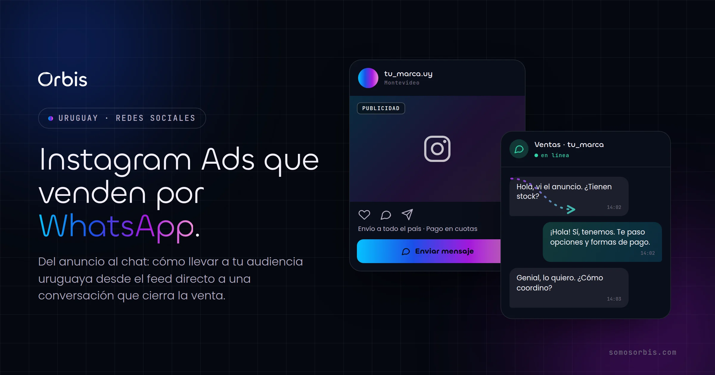 Instagram Ads en Uruguay: como vender derivando a WhatsApp