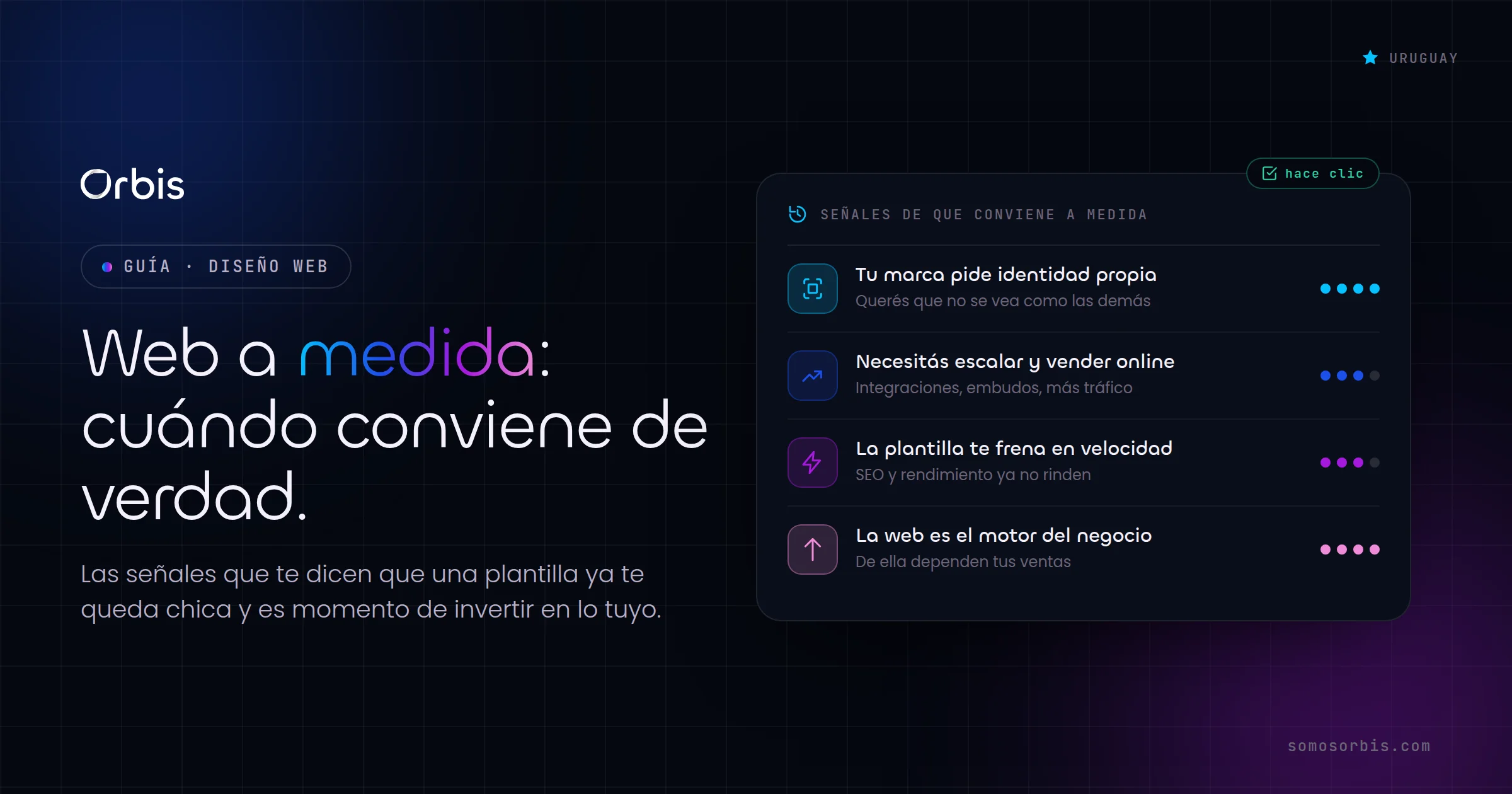 Web a medida en Uruguay: cuando conviene frente a una plantilla