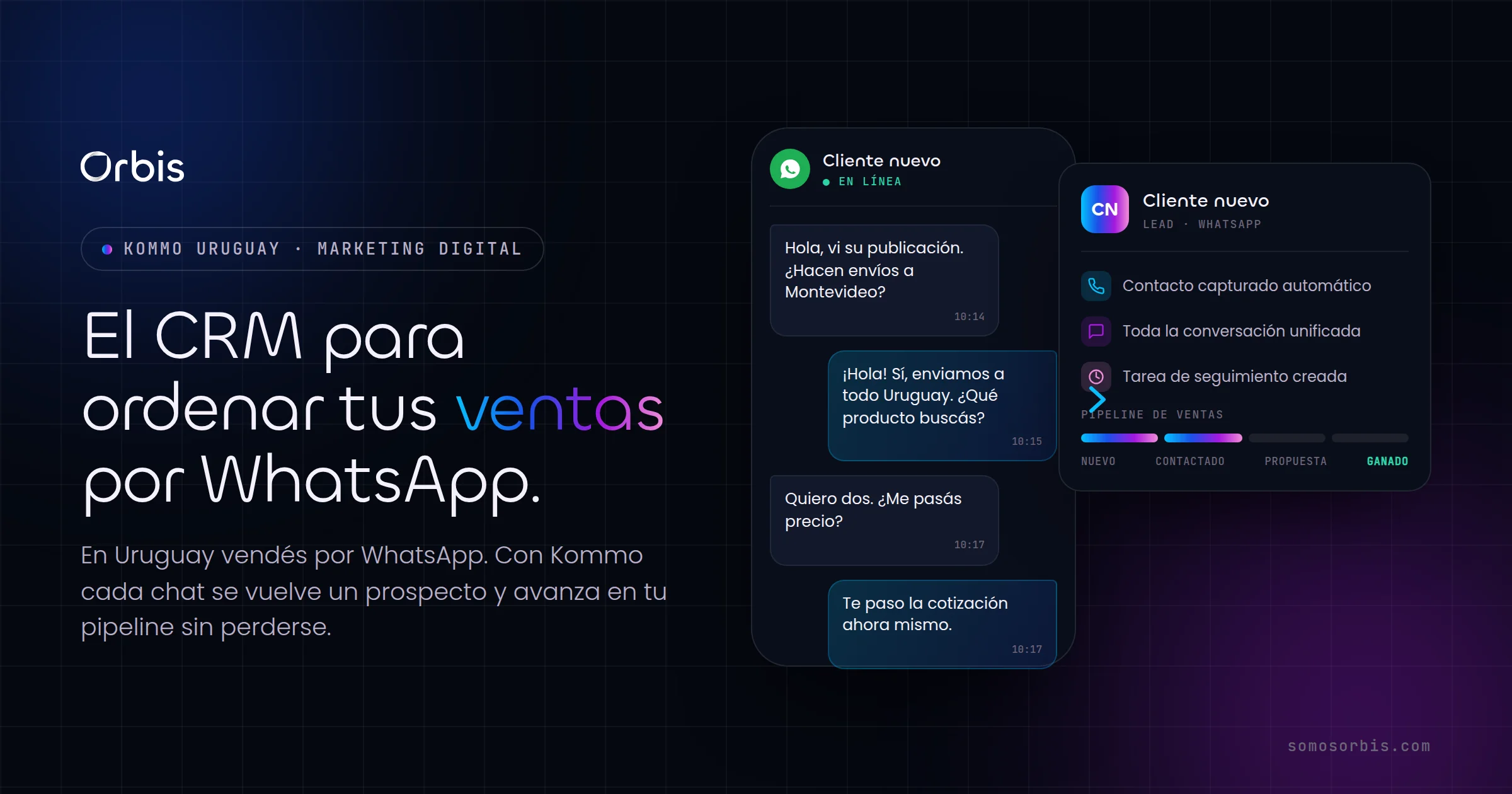 Kommo en Uruguay: el CRM para ordenar tus ventas por WhatsApp