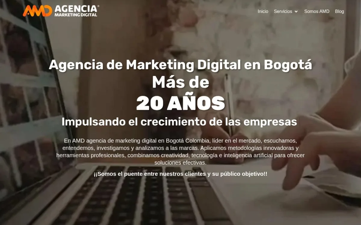 Sitio web de AMD Agencia Digital
