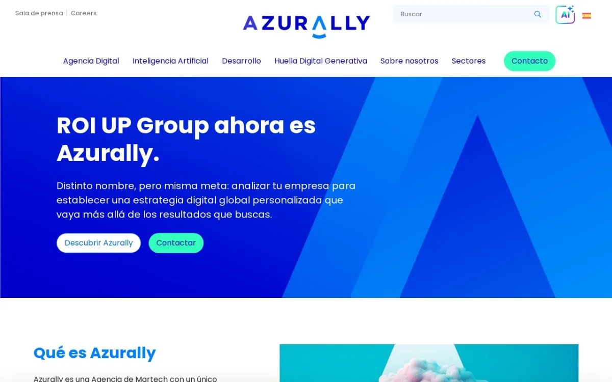 Sitio web de Azurally