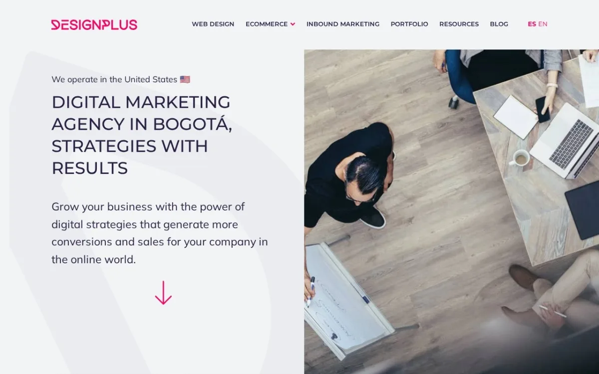 Sitio web de DesignPlus