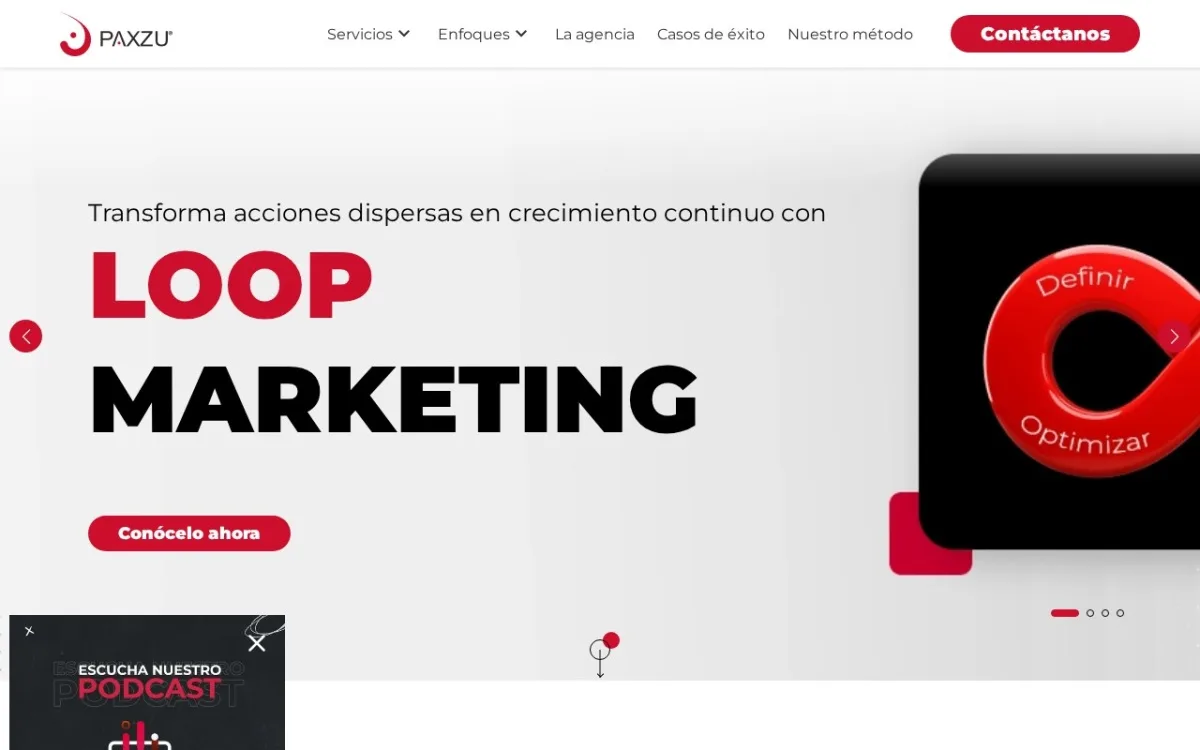 Sitio web de Paxzu