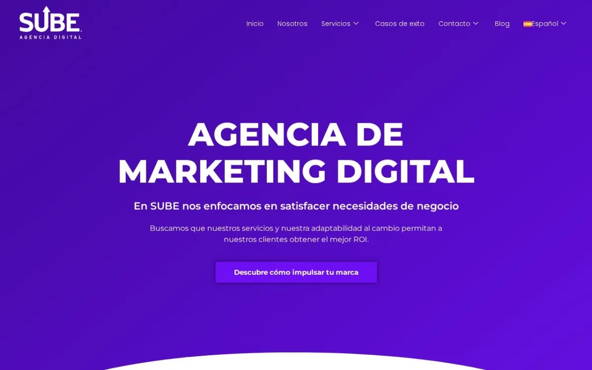 Sitio web de SUBE Agencia Digital
