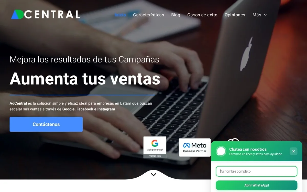 Sitio web de Ad Central