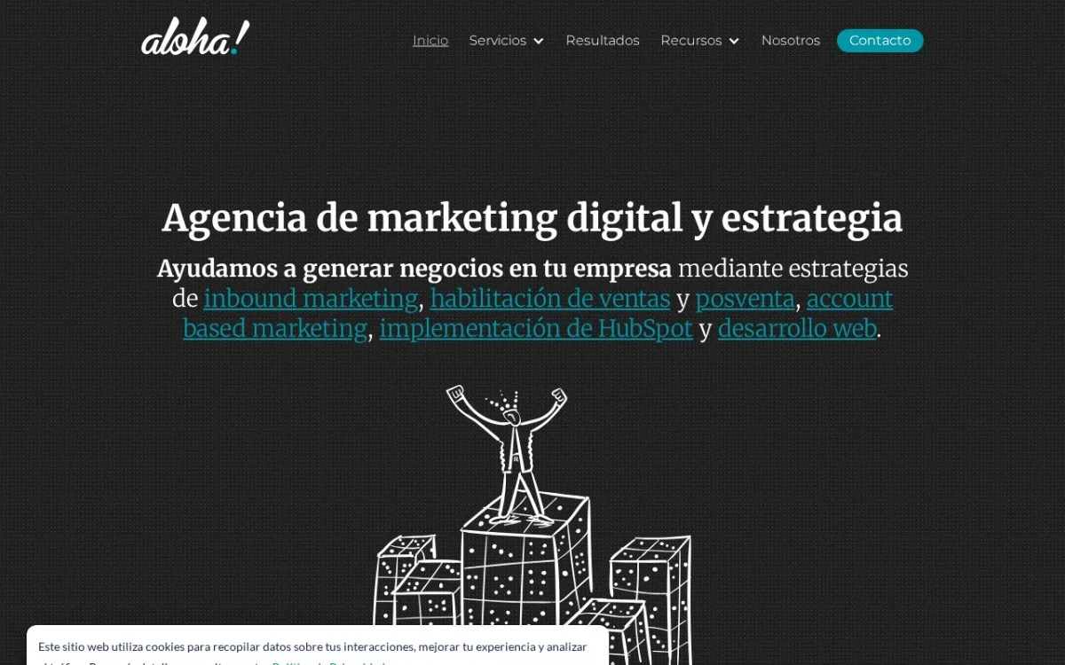 Sitio web de Aloha Creativos
